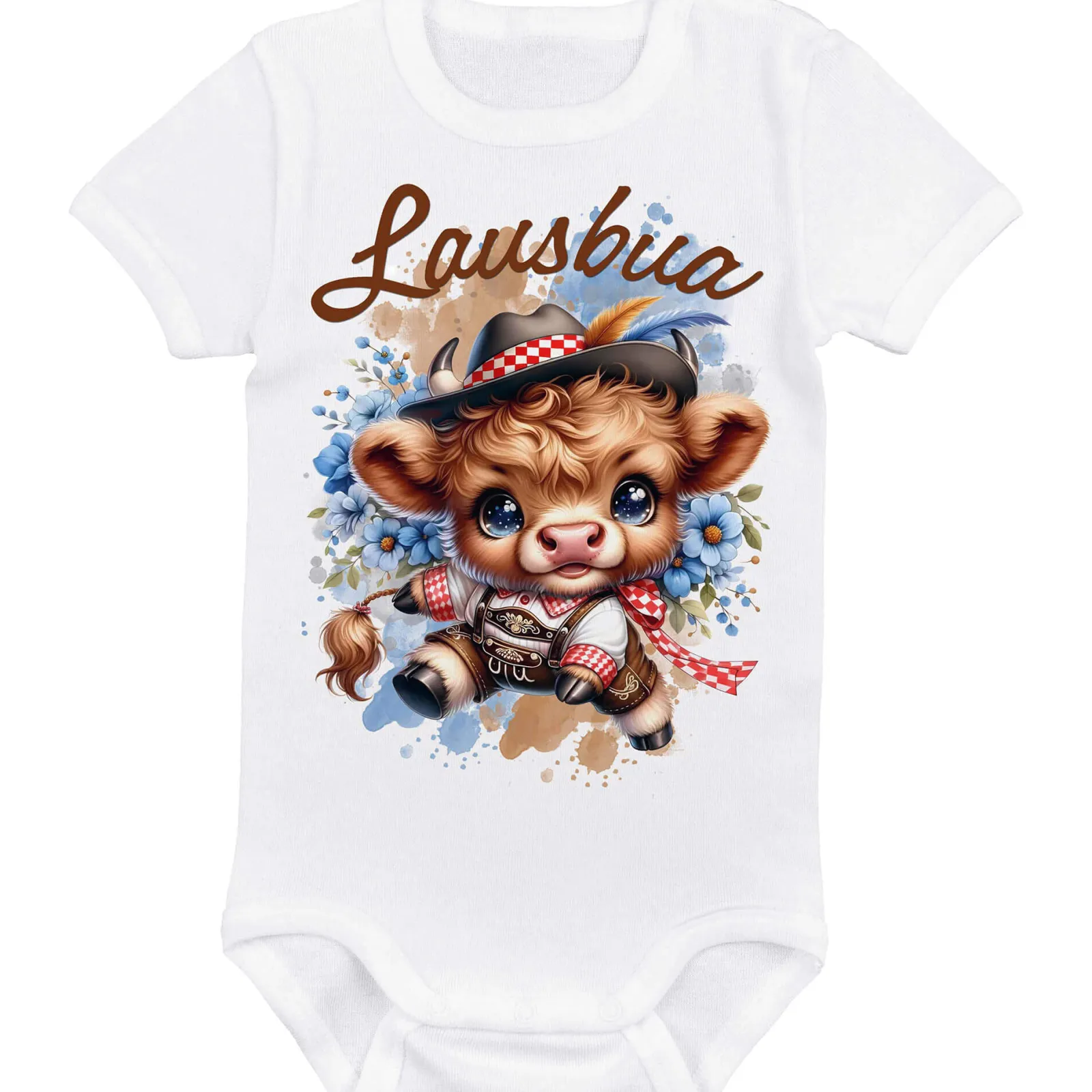 Zillertaler Trachtenwelt Baby Body "Lausbua", Weiß Online