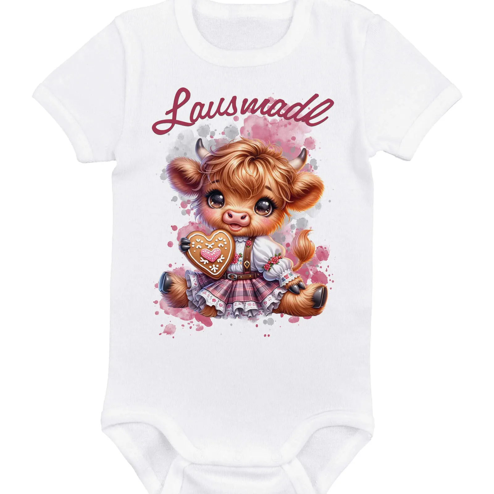 Zillertaler Trachtenwelt Baby Body "Lausmadl", Weiß Cheap