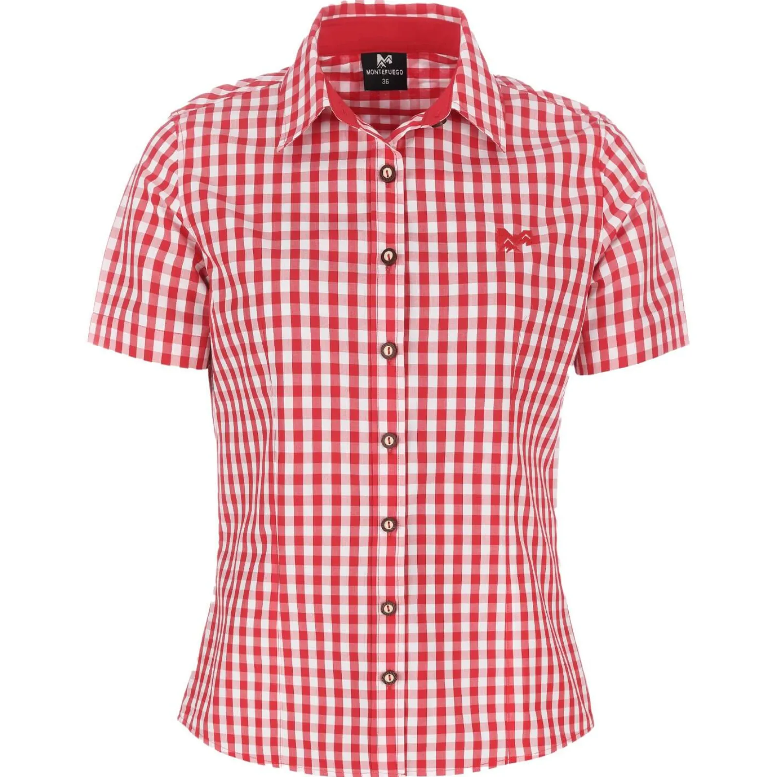 Zillertaler Trachtenwelt Damen Bluse "Betty", -Kariert Rot Cheap