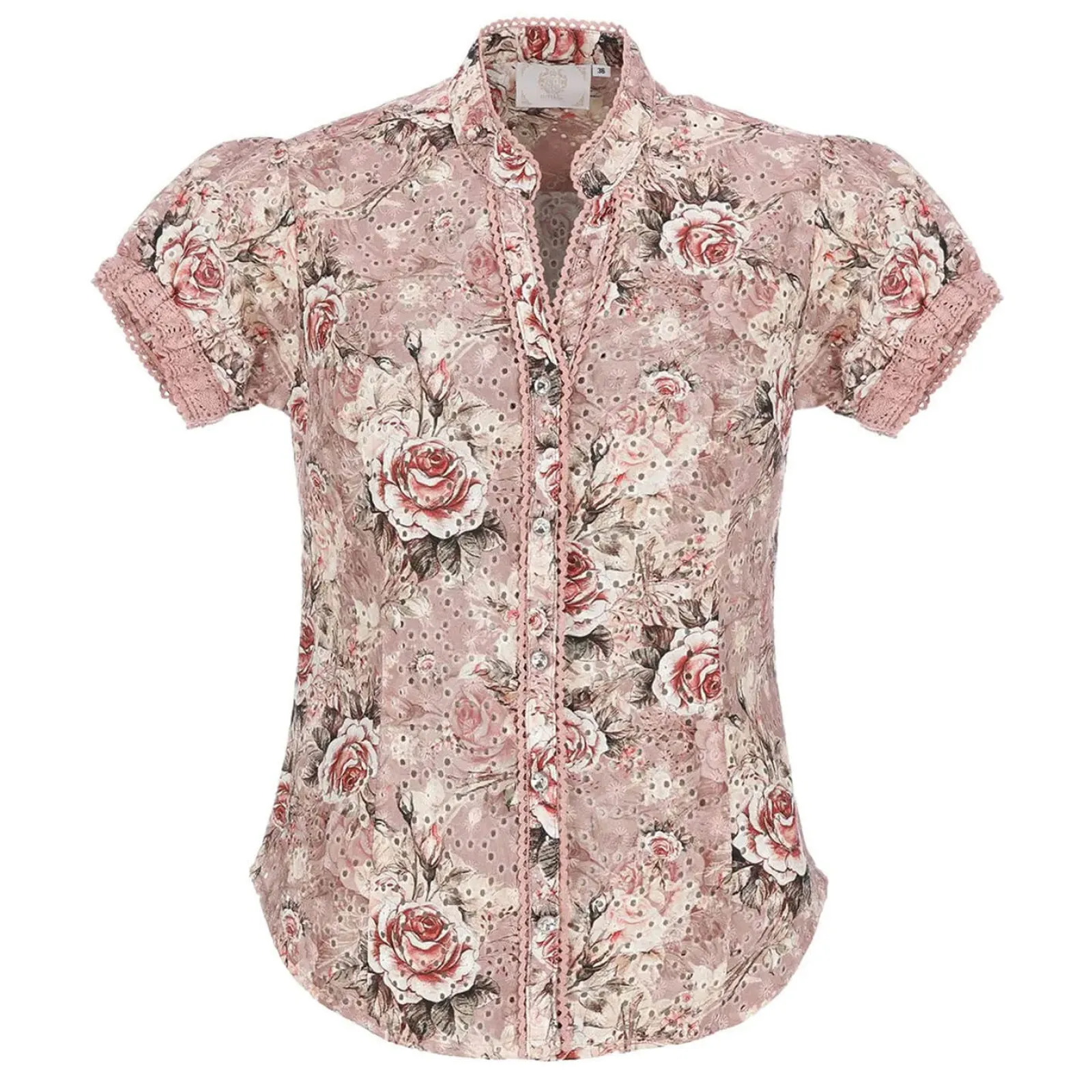 Zillertaler Trachtenwelt Damen Bluse "Lara", Rosa Shop