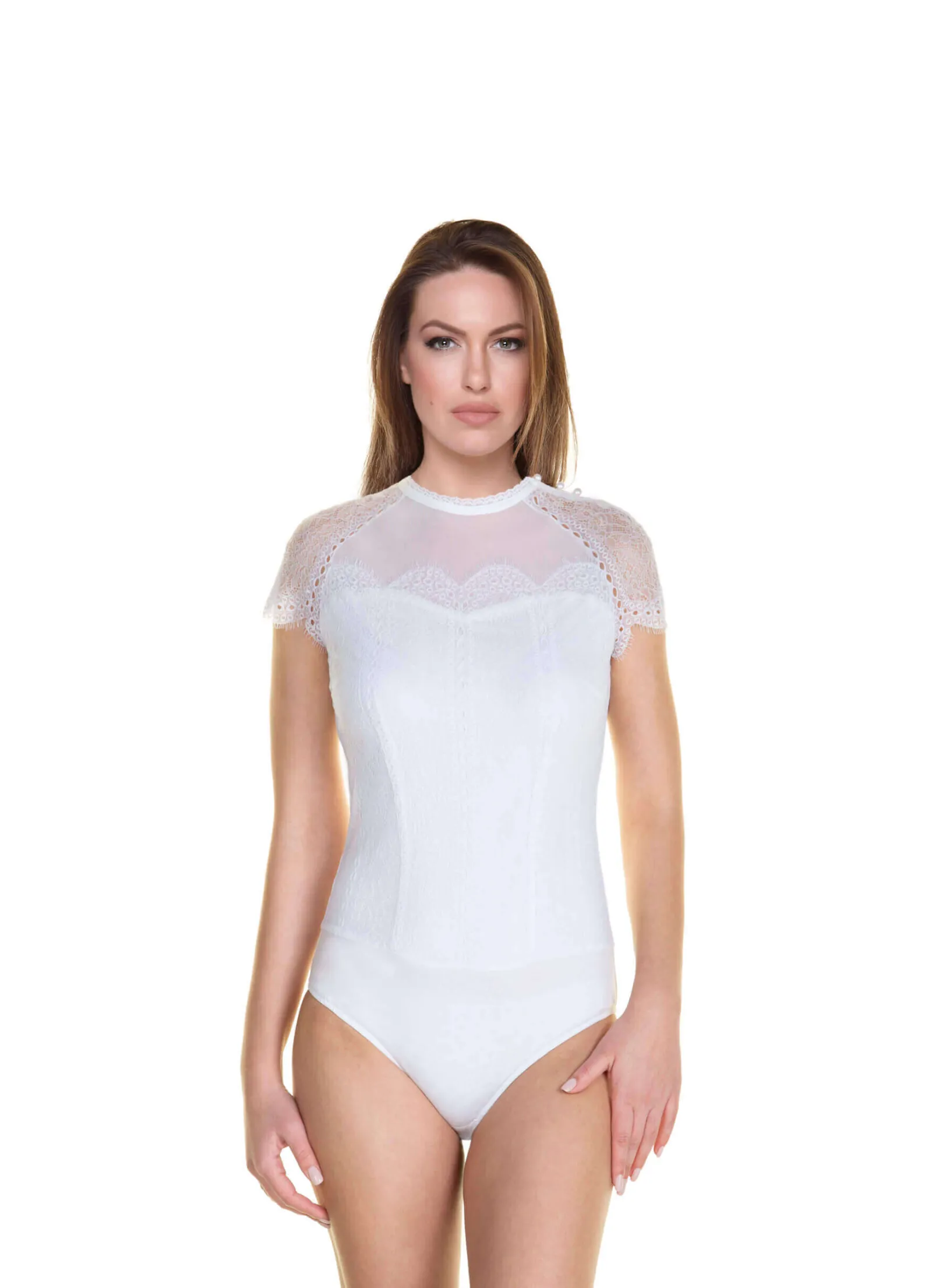 Zillertaler Trachtenwelt Damen Body, Weiß Store