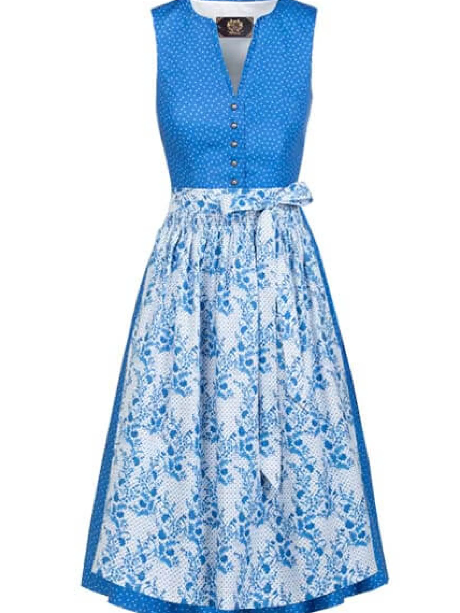 Zillertaler Trachtenwelt Damen Dirndl "Anna Bianca", -Weiß Blau Online