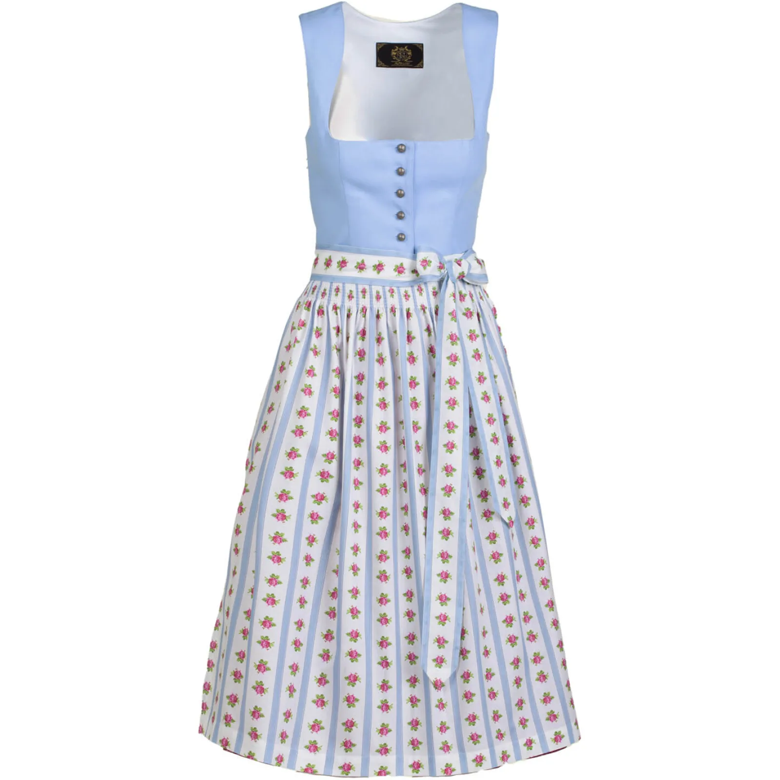 Zillertaler Trachtenwelt Damen Dirndl "Bettina", Hell Blau Outlet