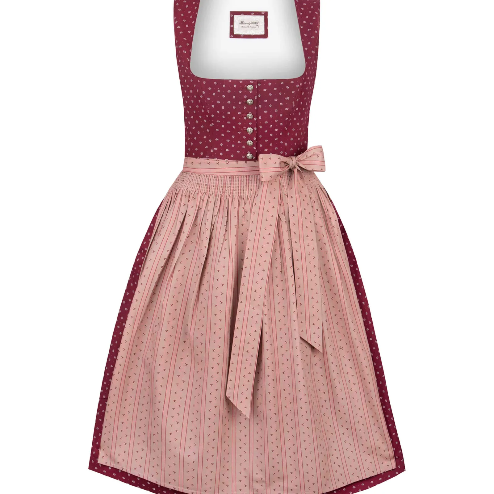 Zillertaler Trachtenwelt Damen Dirndl "Gina", Bordeaux- Rosa Fashion