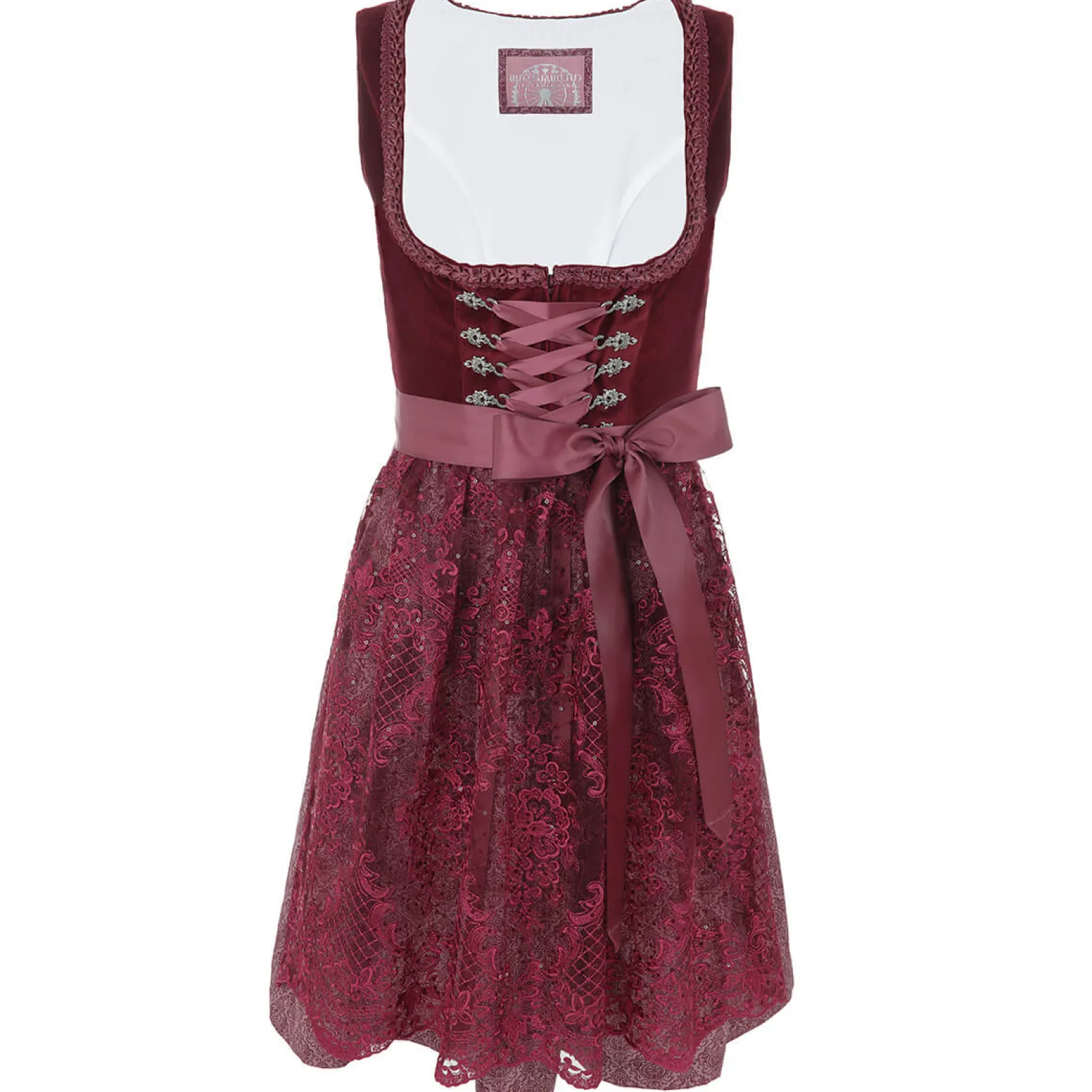 Zillertaler Trachtenwelt Damen Dirndl "Loredana", Bordeaux Rot Flash Sale