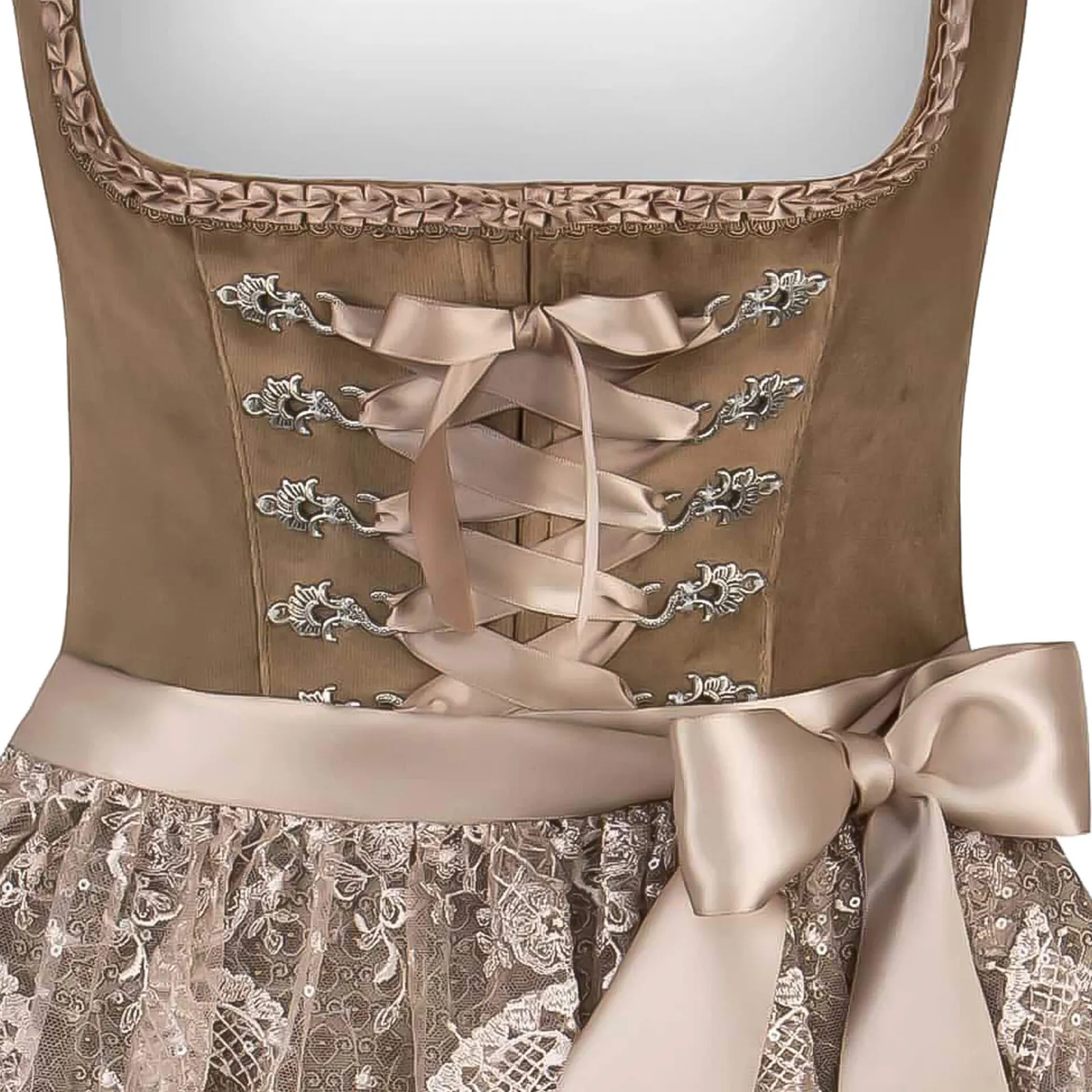Zillertaler Trachtenwelt Damen Dirndl "Loredana", Taupe Braun Best Sale