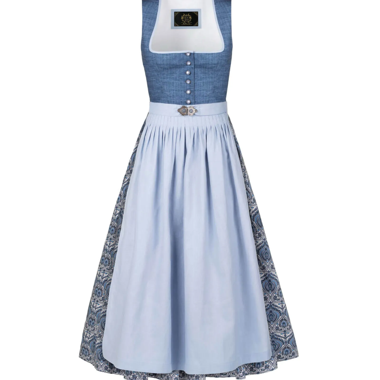 Zillertaler Trachtenwelt Damen Dirndl "Manuela", Rauch Blau Discount