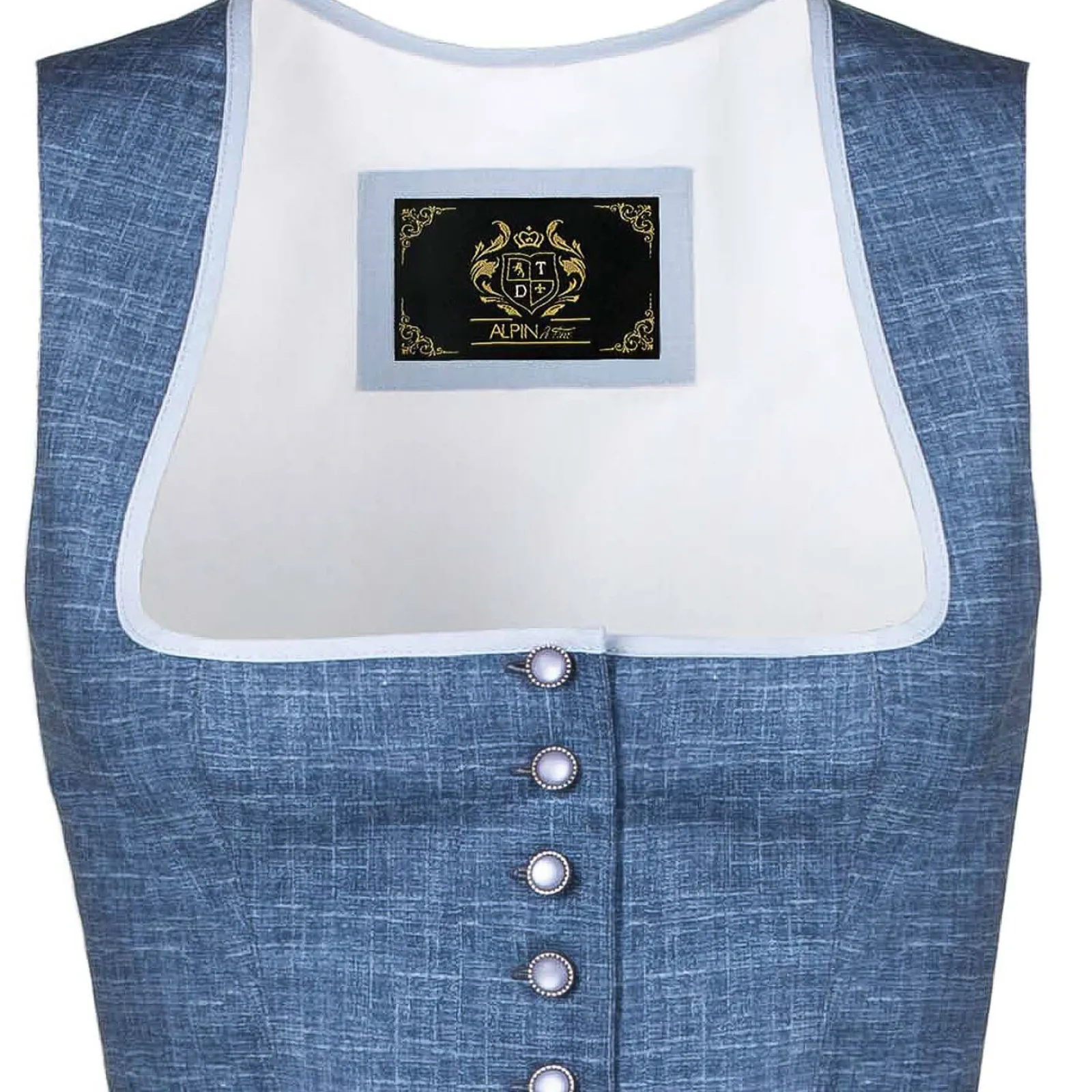 Zillertaler Trachtenwelt Damen Dirndl "Manuela", Rauch Blau Discount
