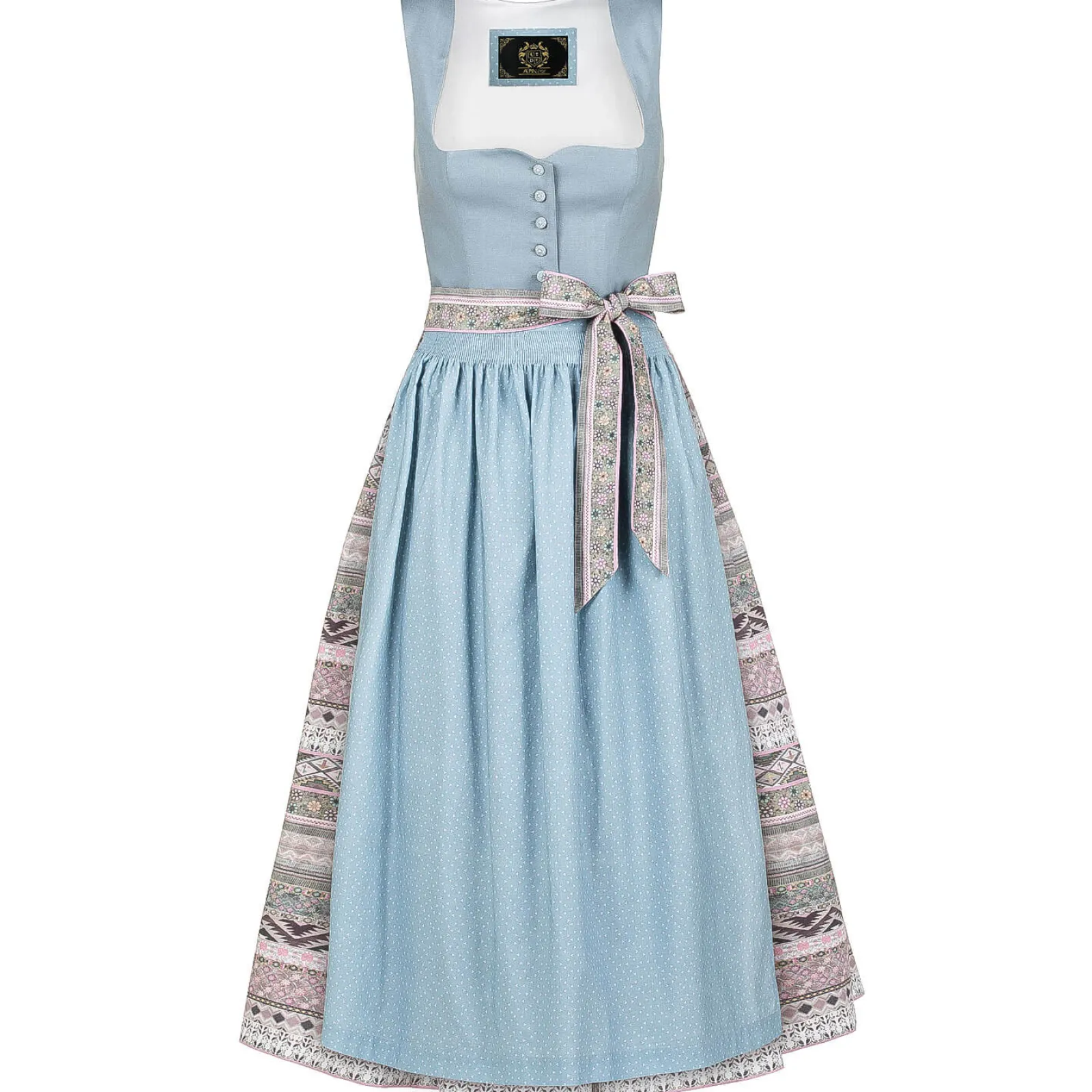 Zillertaler Trachtenwelt Damen Dirndl "Margit", Hell Blau Sale