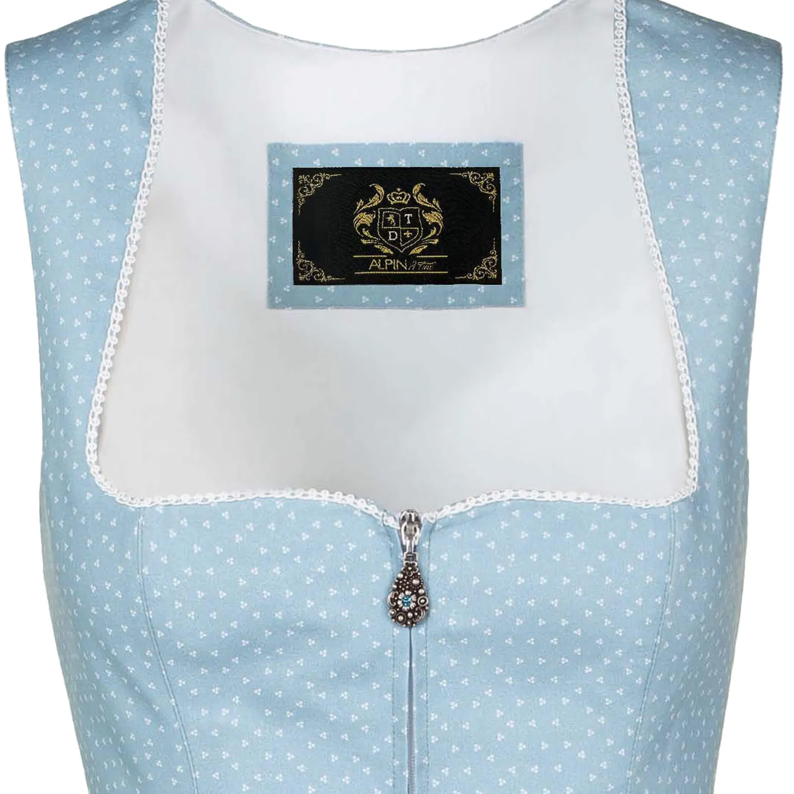 Zillertaler Trachtenwelt Damen Dirndl "Sabine", Hell Blau Fashion
