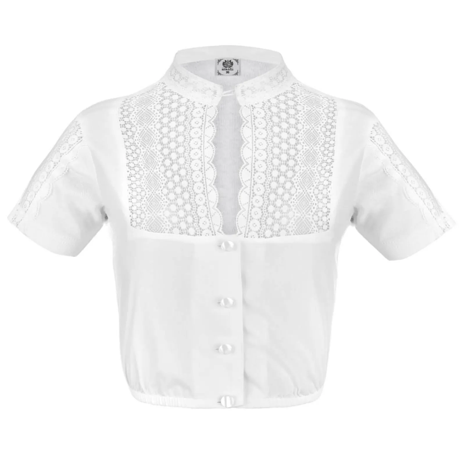 Zillertaler Trachtenwelt Damen Dirndlbluse "Carmen", Weiß Fashion
