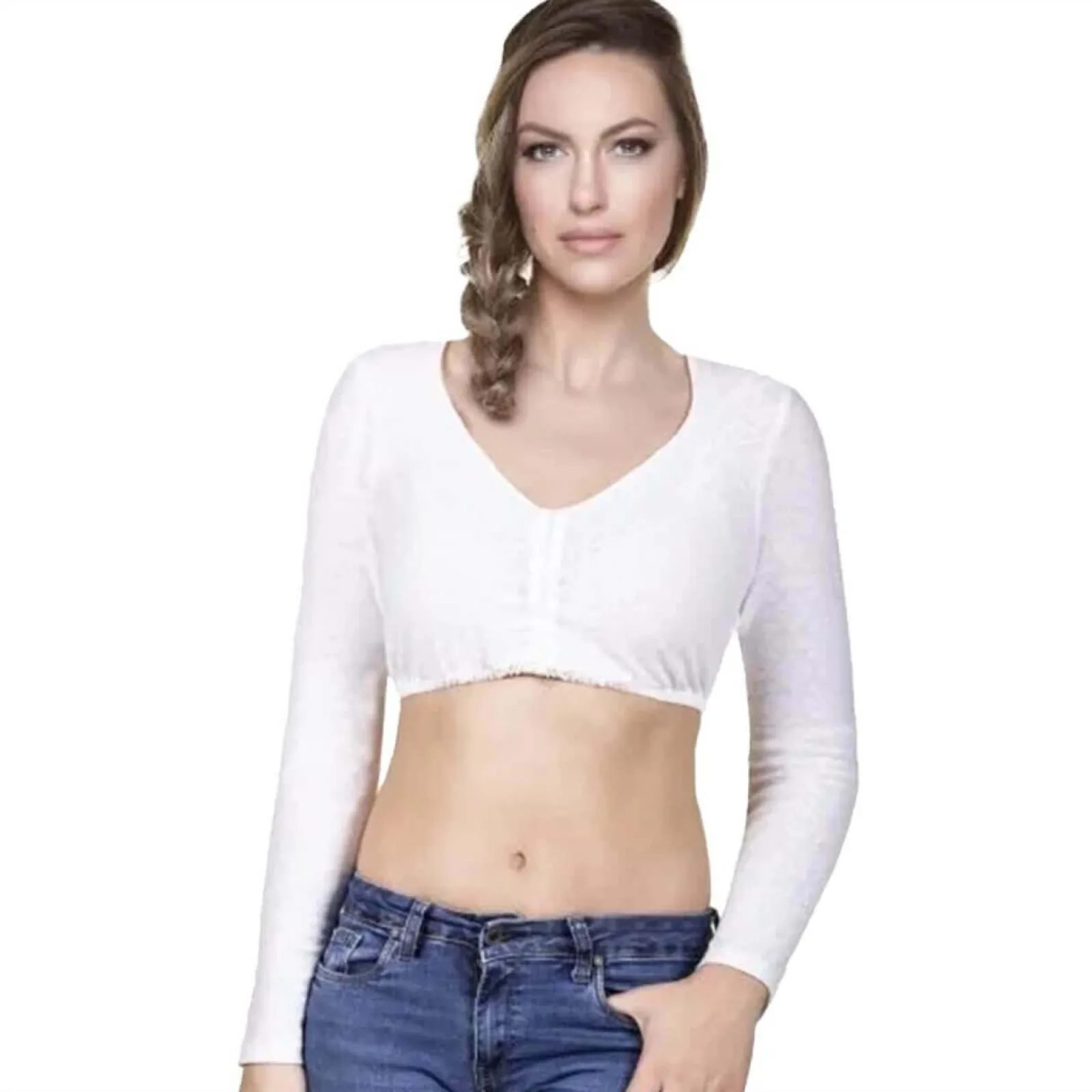 Zillertaler Trachtenwelt Damen Dirndlbluse "Susanne", Weiß Best