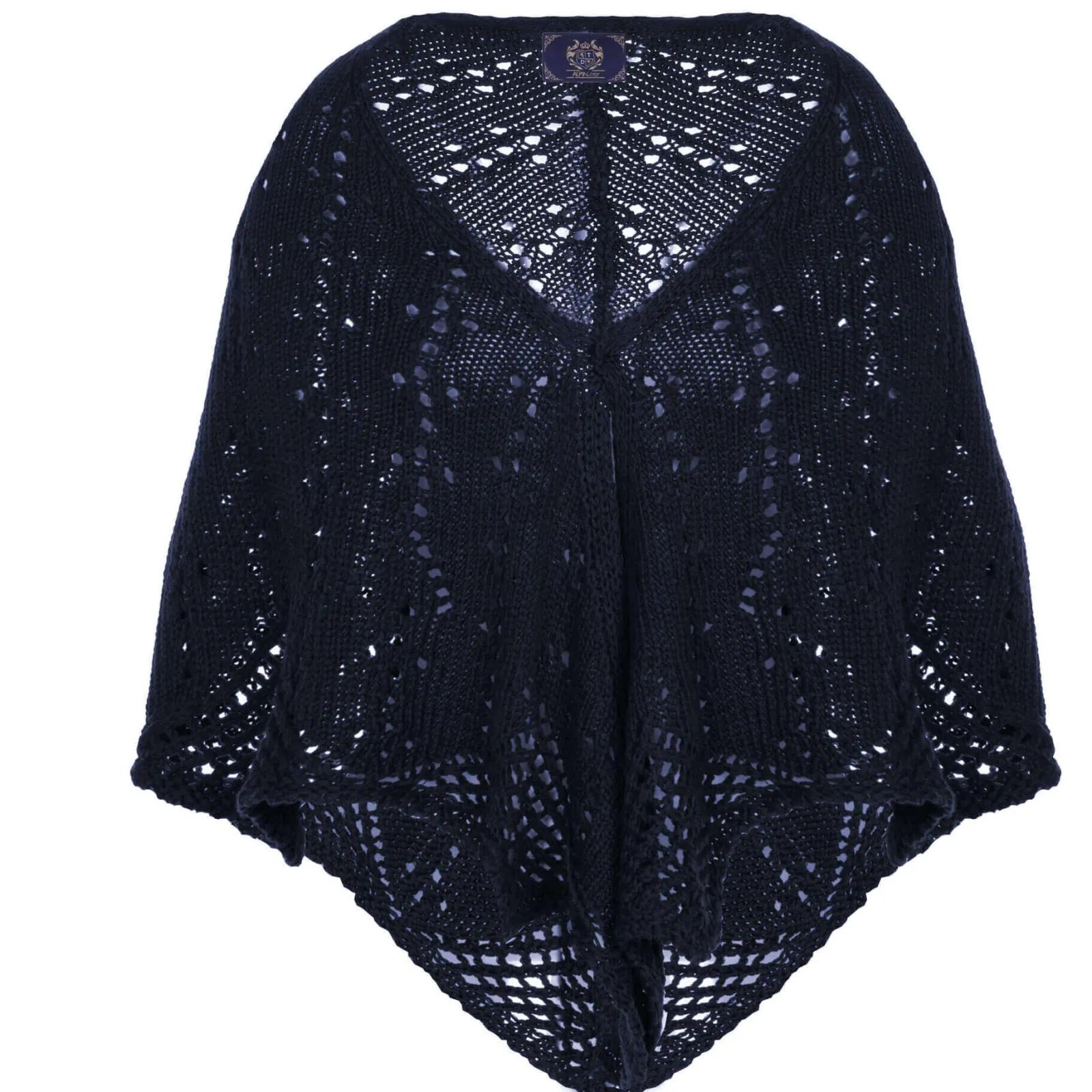 Zillertaler Trachtenwelt Damen Dreieck Poncho, Dunkel Blau Store