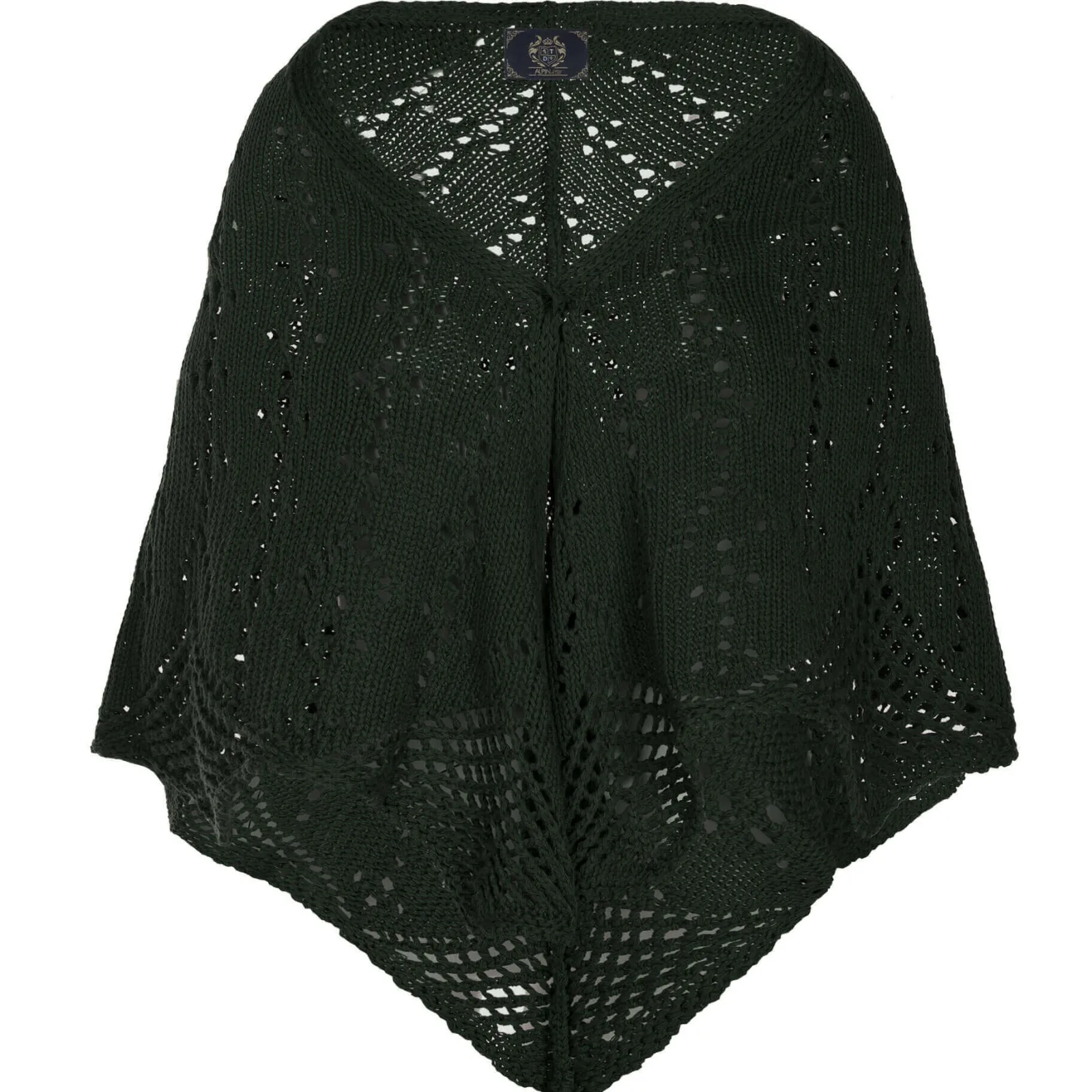 Zillertaler Trachtenwelt Damen Dreieck Poncho, Dunkel Grün Shop