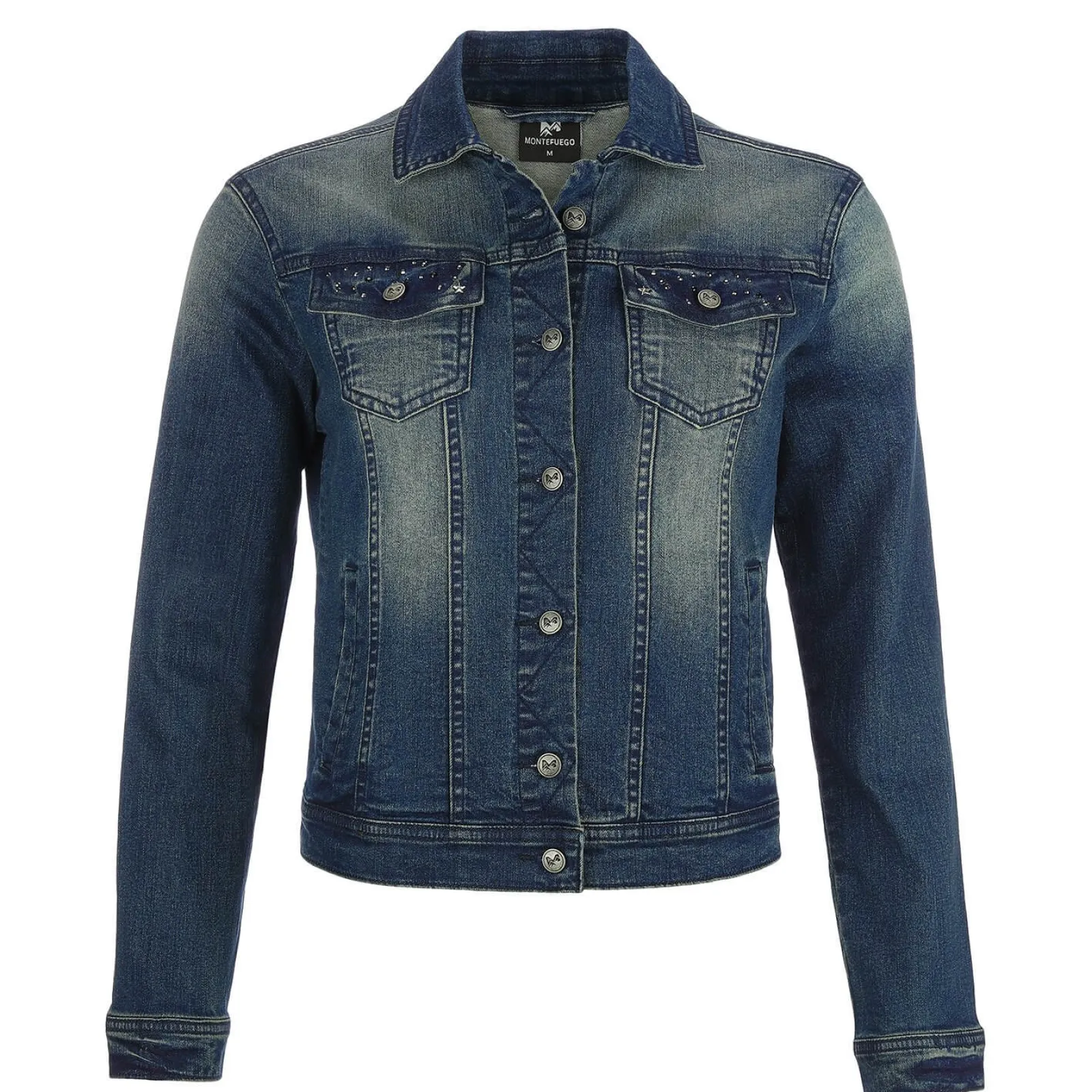 Zillertaler Trachtenwelt Damen Jeansjacke "Babsi", Dunkel Blau Cheap