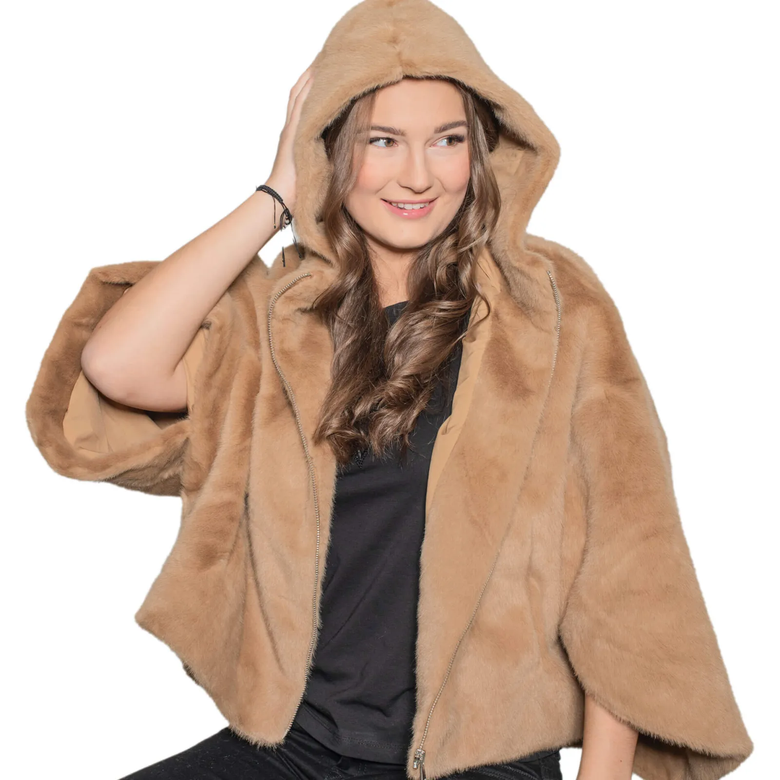 Zillertaler Trachtenwelt Damen Kuscheljacke "Penelope", Mokka Braun Flash Sale