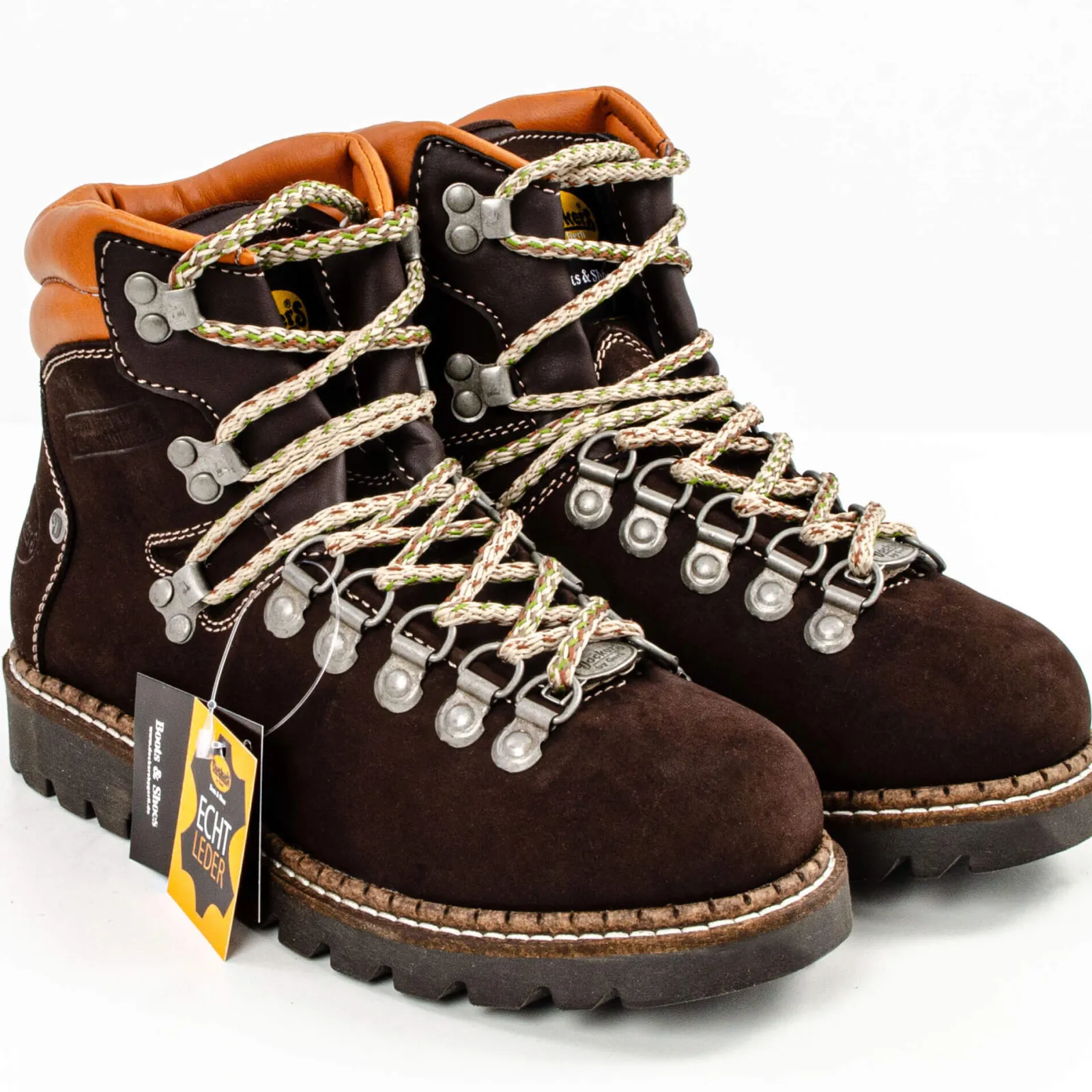 Zillertaler Trachtenwelt Damen Leder-Boots "Dockers", Braun Sale