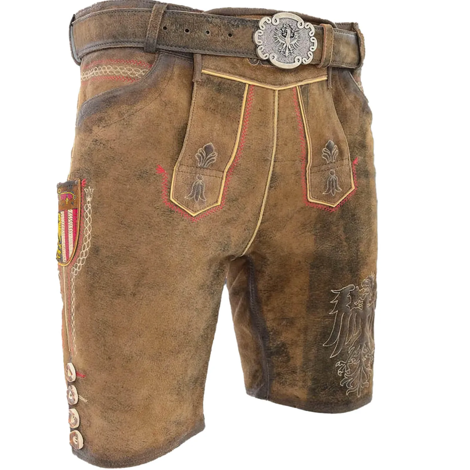 Zillertaler Trachtenwelt Damen Lederhose "Oberösterreich", Braun New