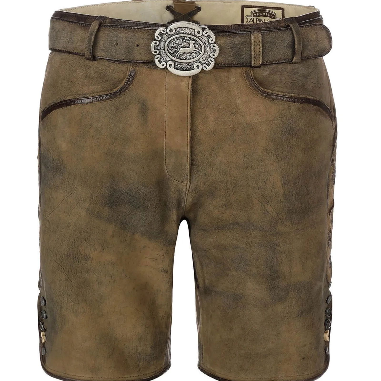 Zillertaler Trachtenwelt Damen Lederhose "Samira", Braun Outlet