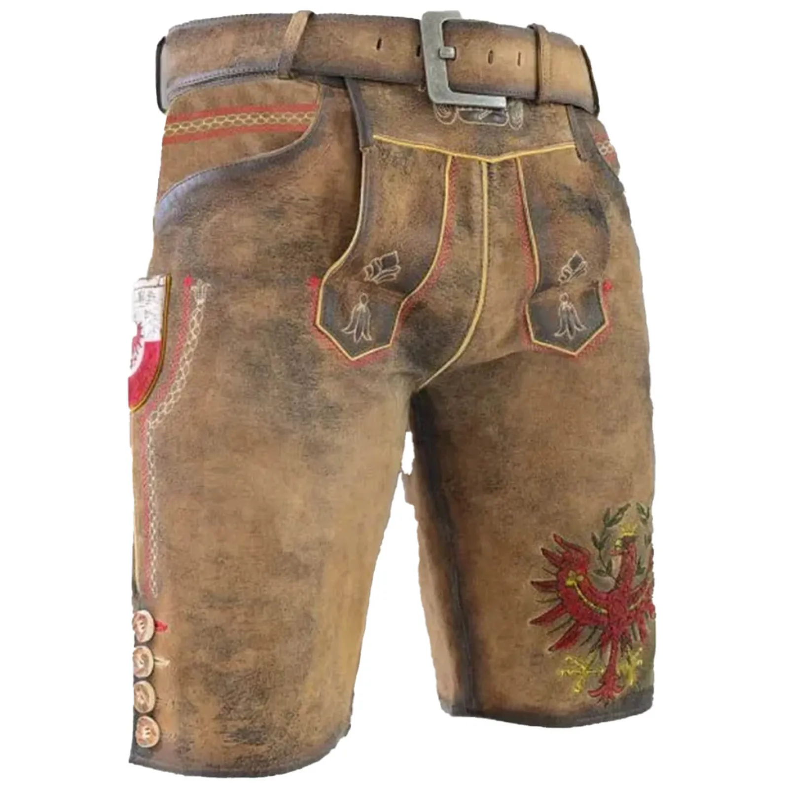 Zillertaler Trachtenwelt Damen Lederhose "Tirol", Braun Hot