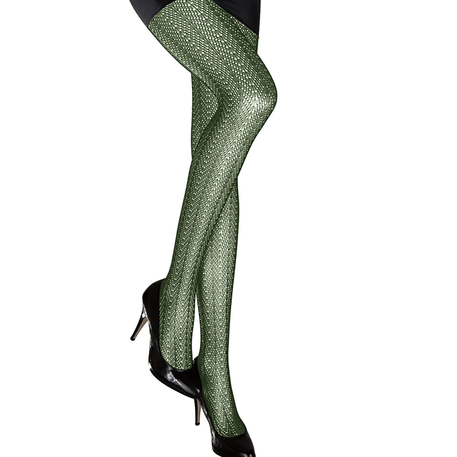 Zillertaler Trachtenwelt Damen Netzstrumpfhose-Jasera, Grün Hot