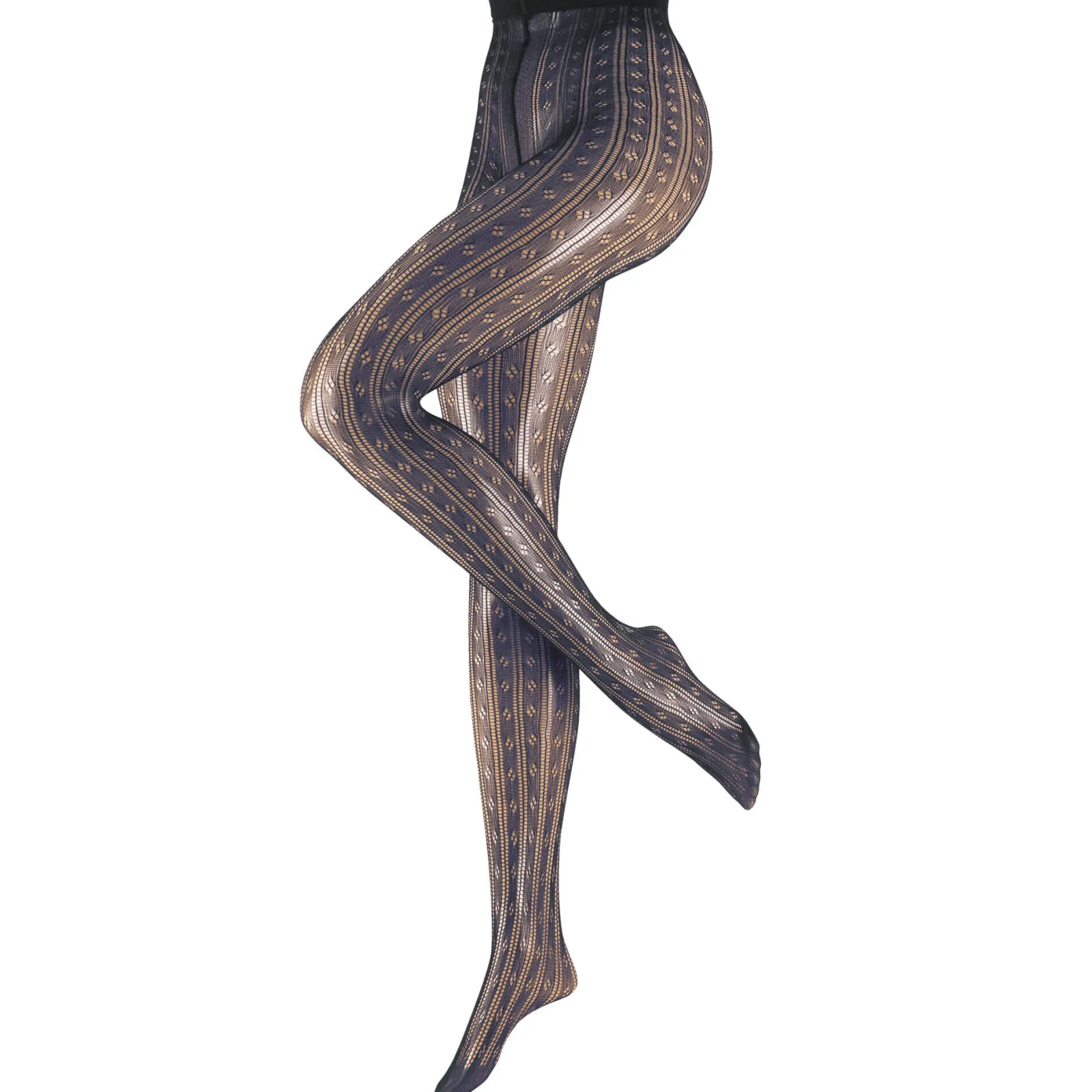 Zillertaler Trachtenwelt Damen Netzstrumpfhose-Jasmin, Marine Blau Clearance