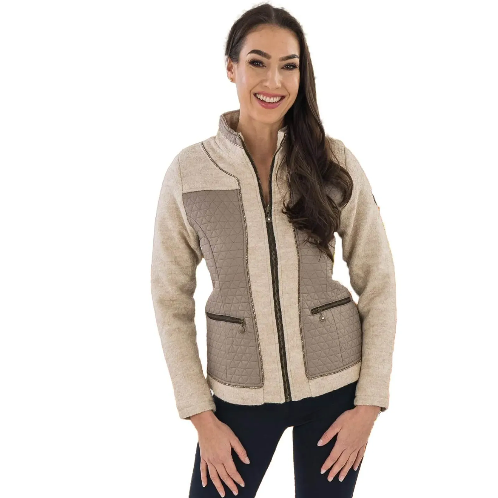 Zillertaler Trachtenwelt Damen Outdoor Jacke "Clarissa", Beige Best