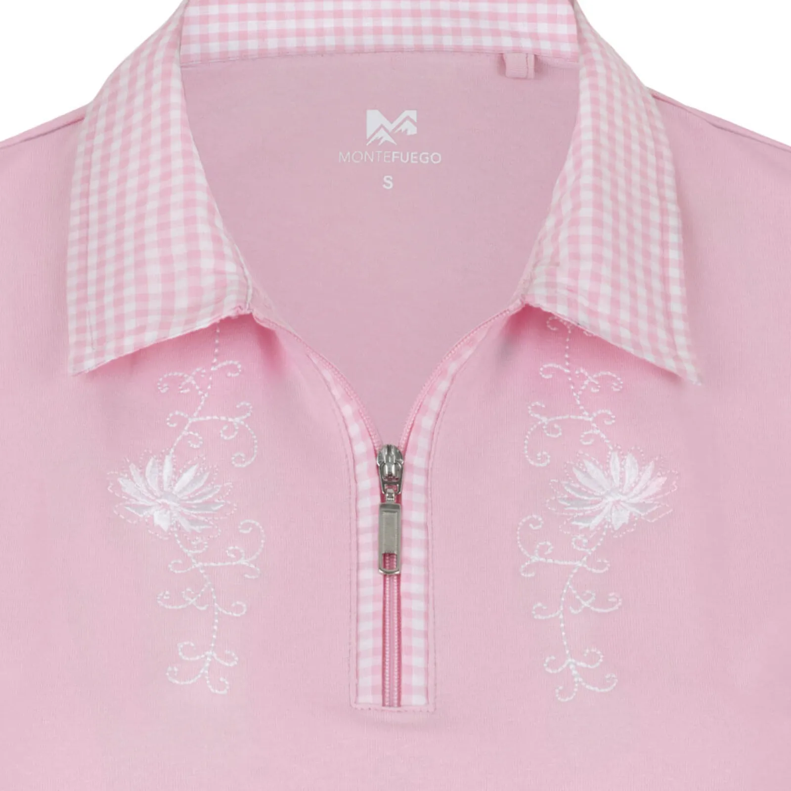 Zillertaler Trachtenwelt Damen Polo "Isabella", Rosa Clearance