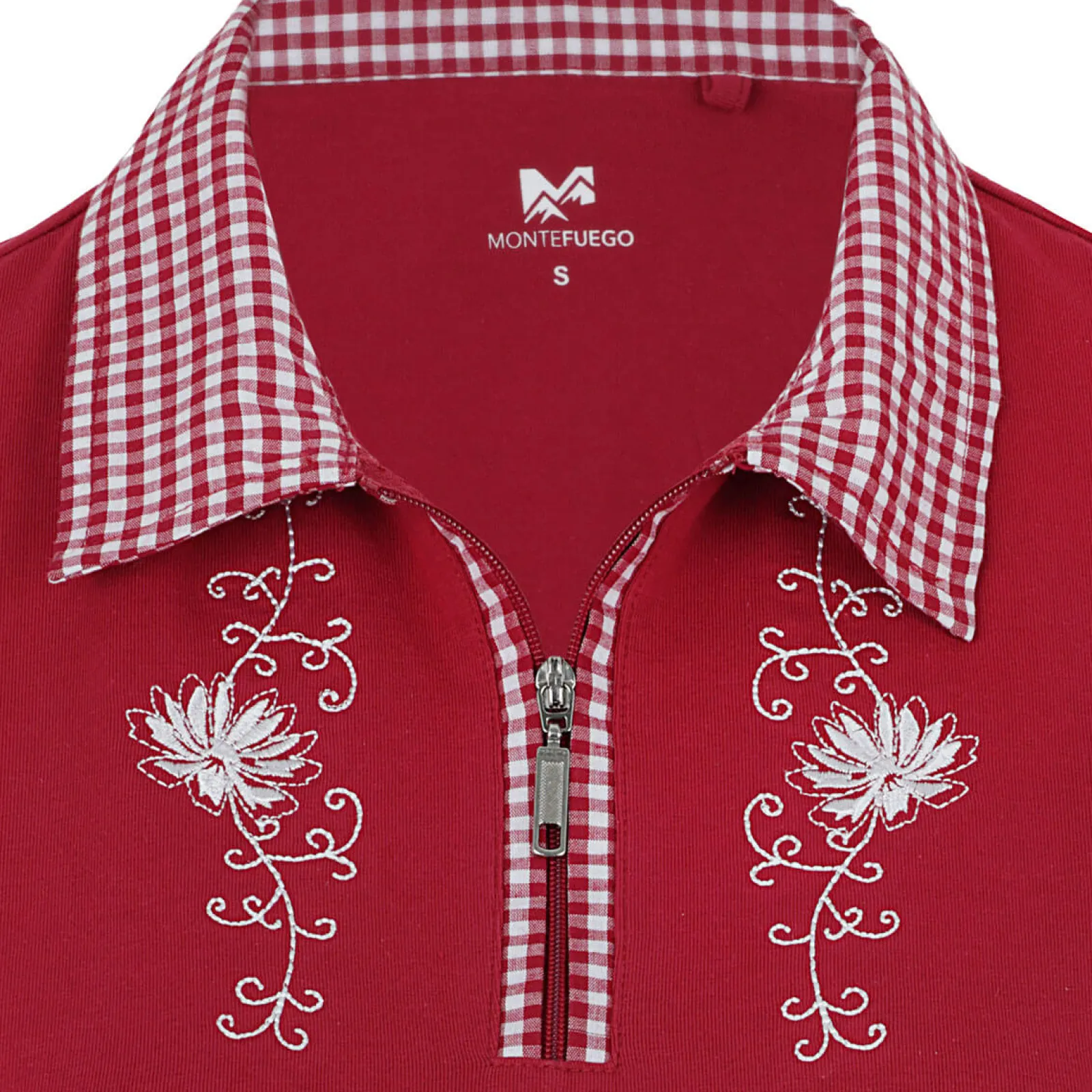 Zillertaler Trachtenwelt Damen Polo "Isabella", Rot Shop