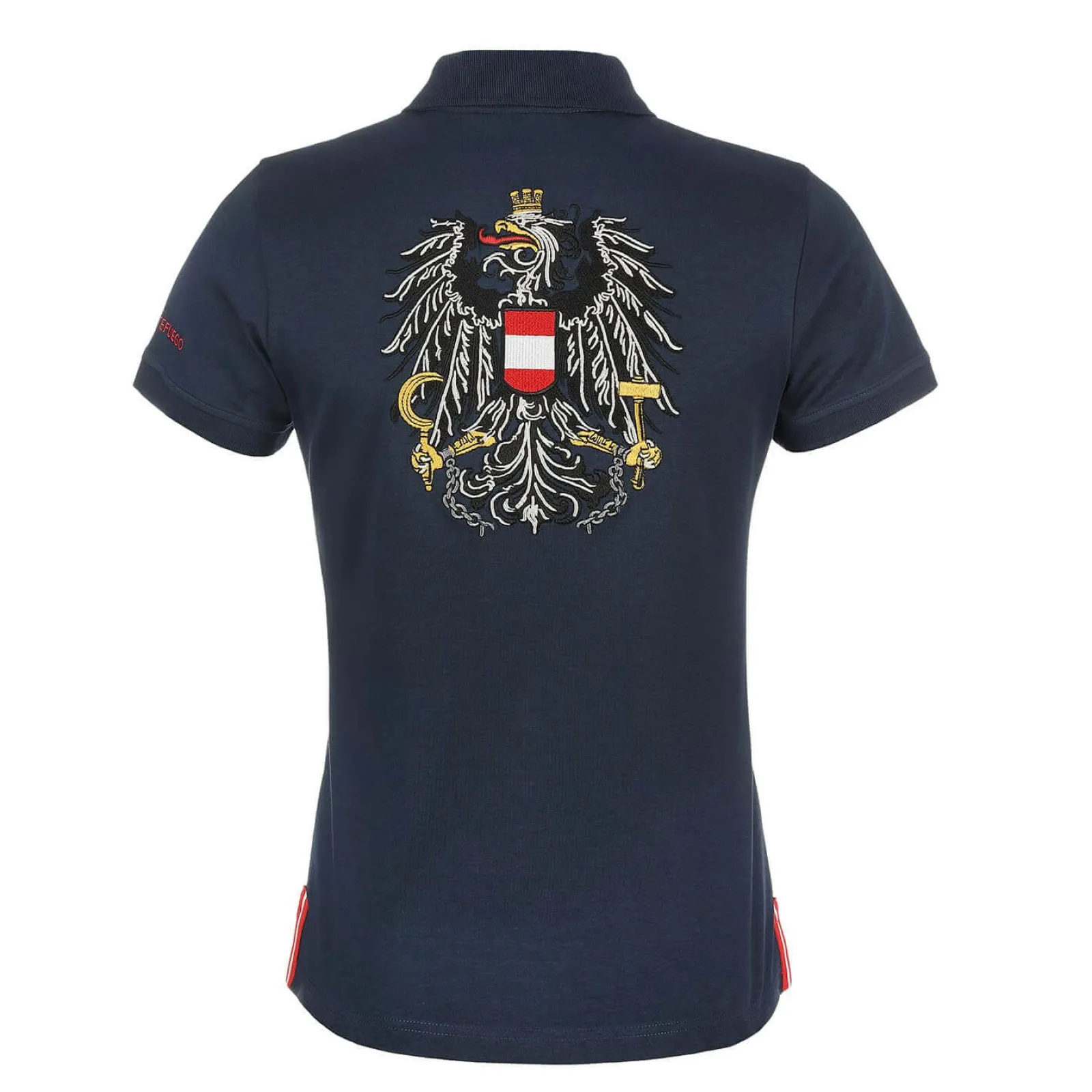 Zillertaler Trachtenwelt Damen Polo "Österreich", Blau Flash Sale
