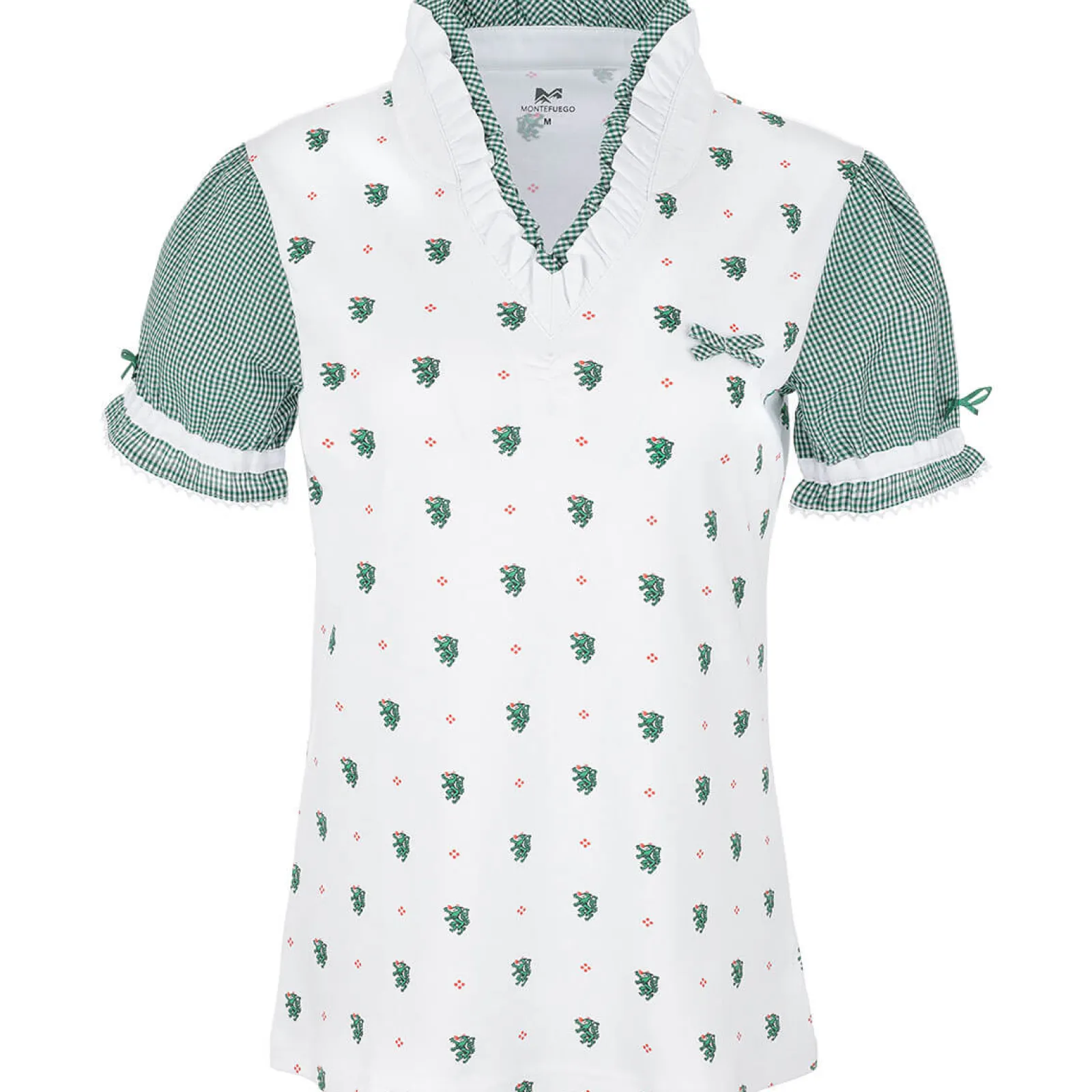 Zillertaler Trachtenwelt Damen Rüschen-Shirt "Steiermark" Grün Cheap