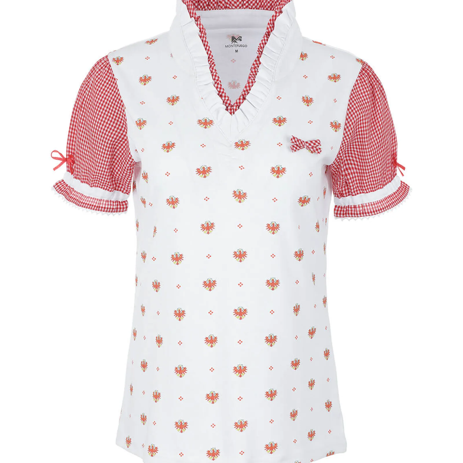 Zillertaler Trachtenwelt Damen Rüschen-Shirt "Tirol" Rot Store
