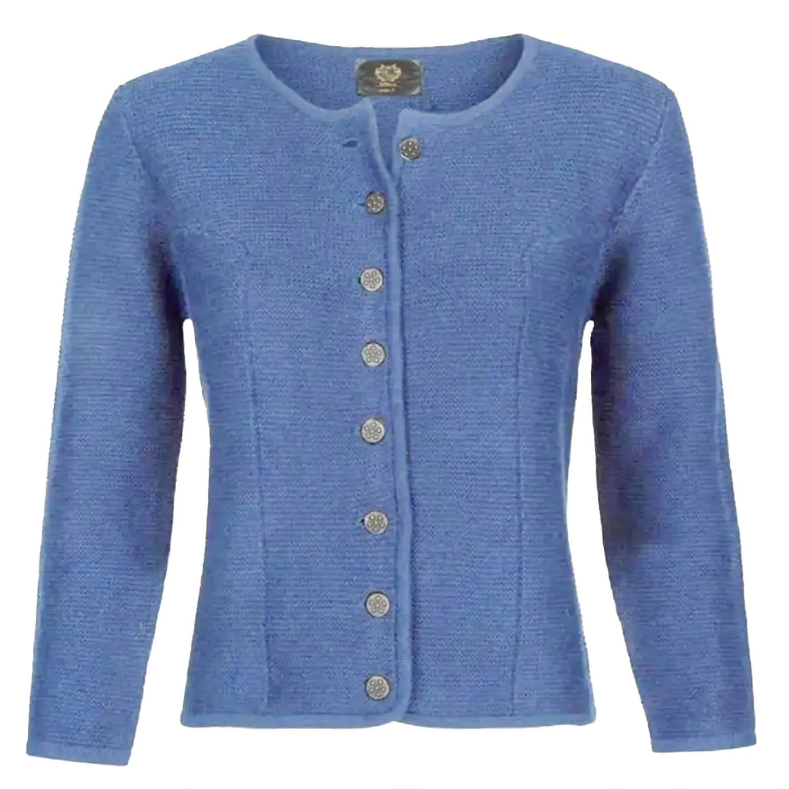 Zillertaler Trachtenwelt Damen Strickcardigan, Hell Blau Best Sale