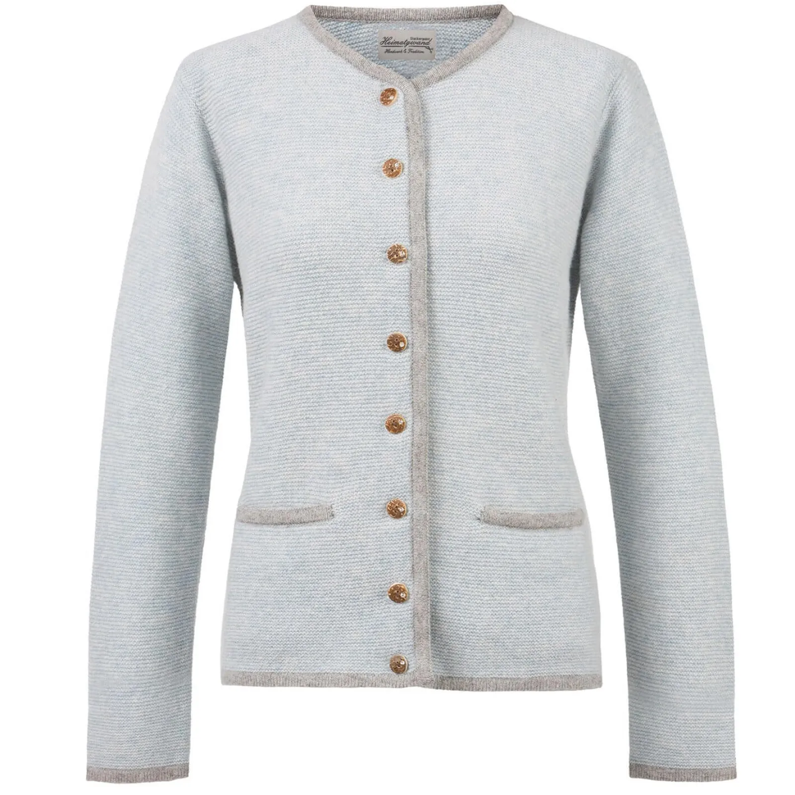 Zillertaler Trachtenwelt Damen Strickjacke "Caro", Hell Blau Clearance