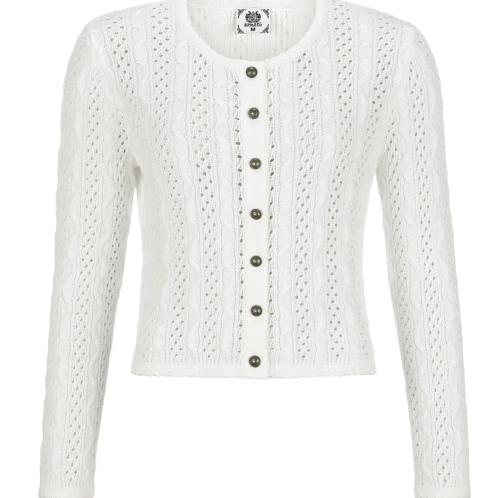 Zillertaler Trachtenwelt Damen Strickjacke "Elisabeth", Weiß Sale