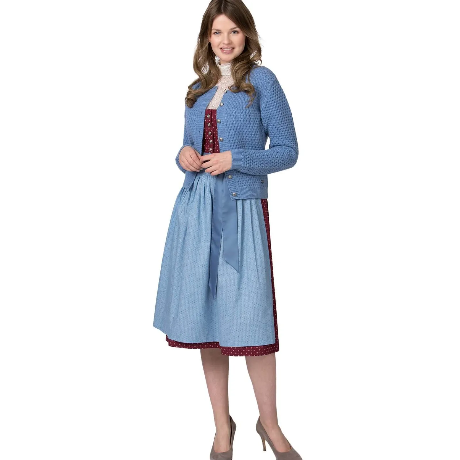 Zillertaler Trachtenwelt Damen Strickjacke "Juliette", Blau New