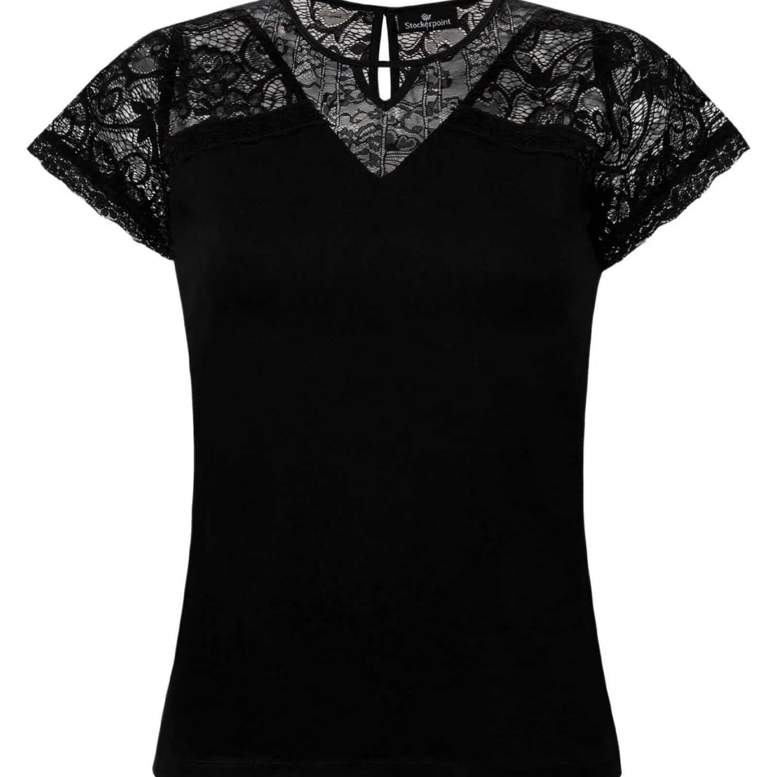 Zillertaler Trachtenwelt Damen Trachten Shirt "Fernanda", Schwarz Hot