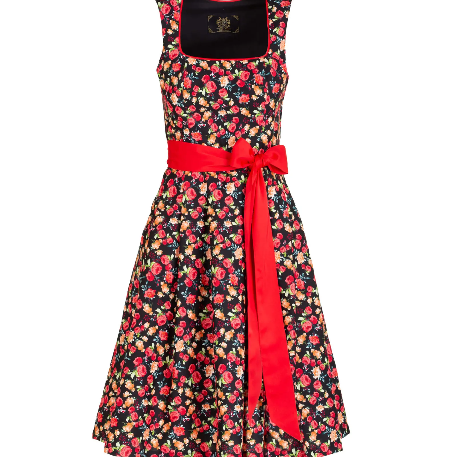 Zillertaler Trachtenwelt Damen Trachtenkleid "Manja", Schwarz-Rot Fashion