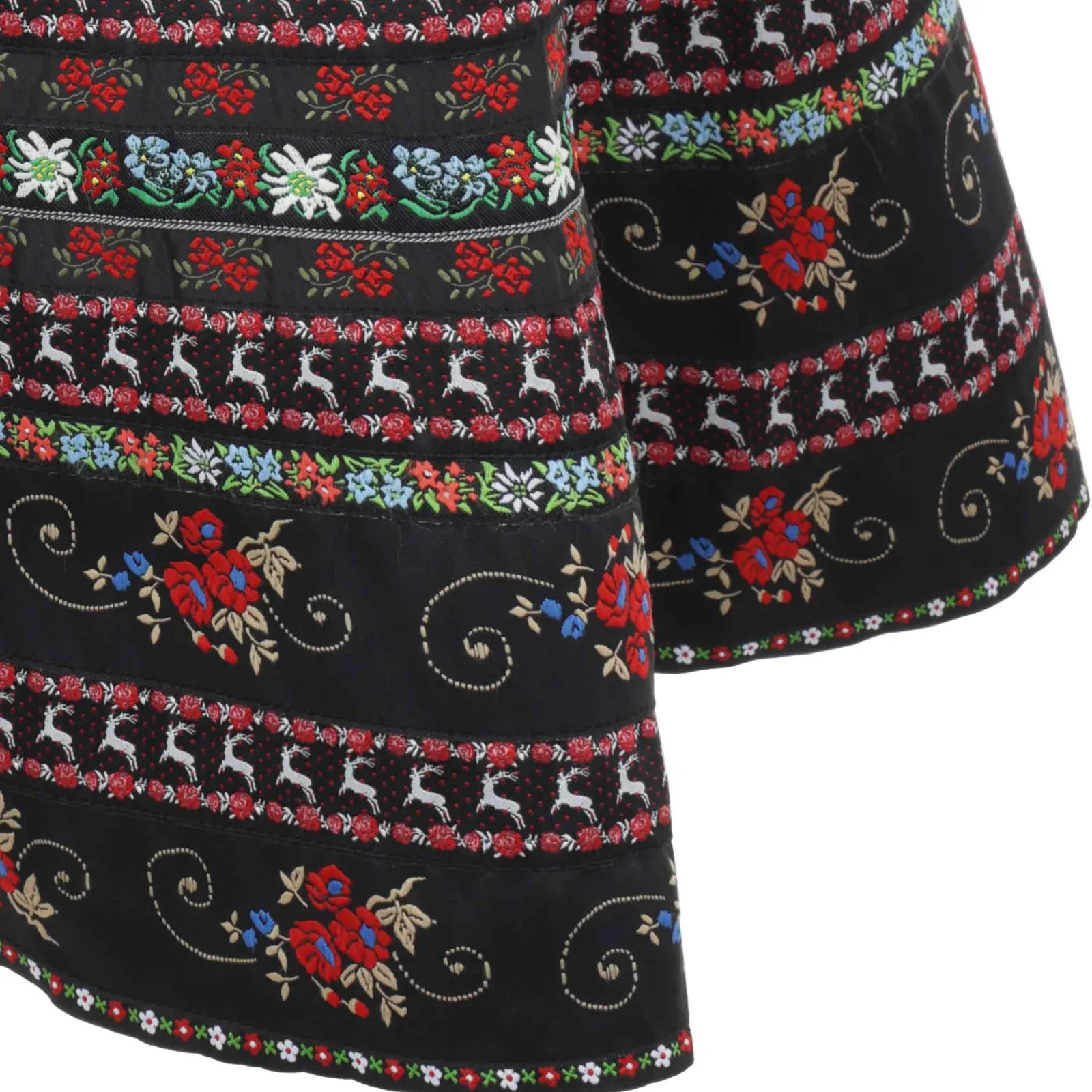 Zillertaler Trachtenwelt Damen Trachtenrock "Leila", Schwarz Fashion