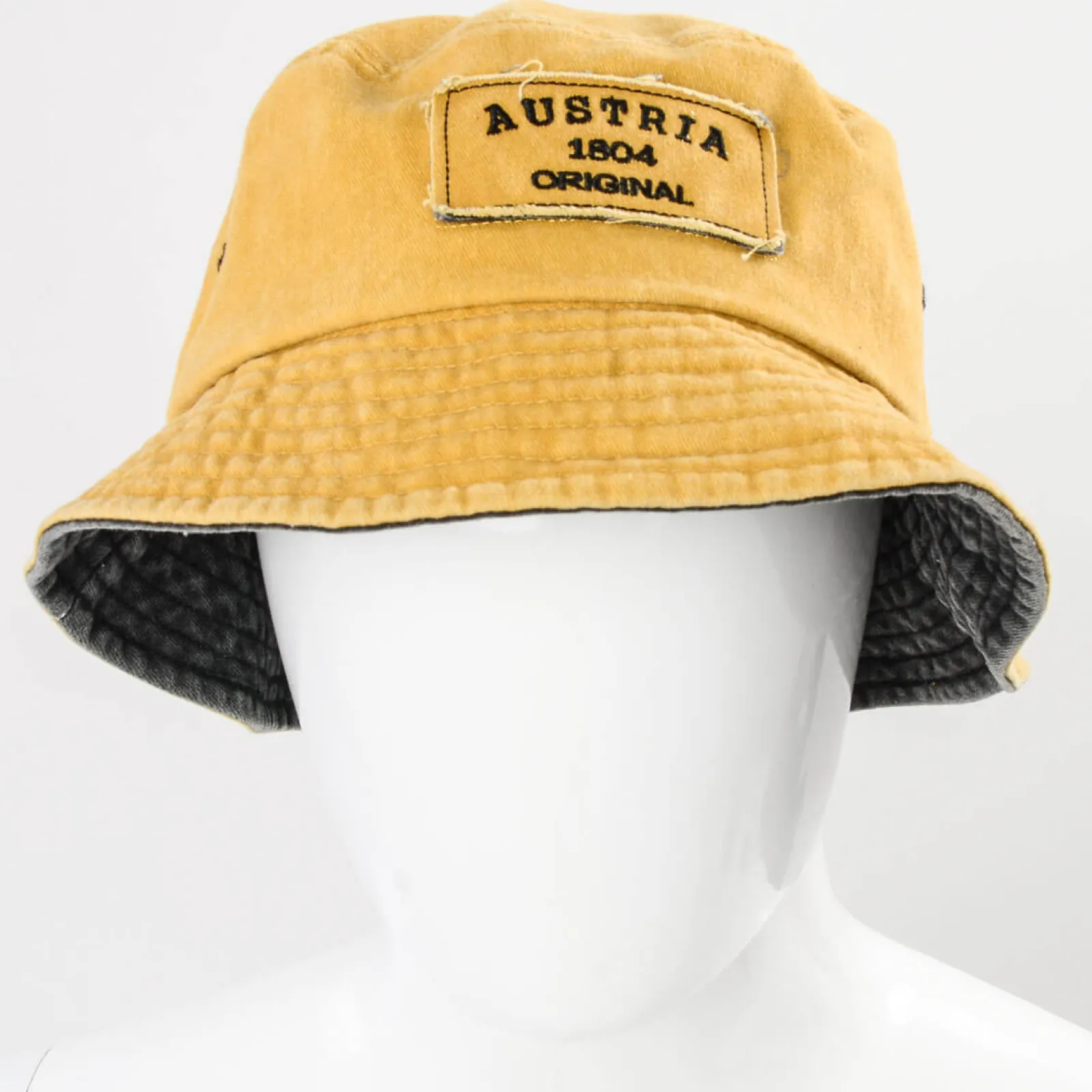 Zillertaler Trachtenwelt Fischermütze “Austria”, -Anthrazit Gelb Shop