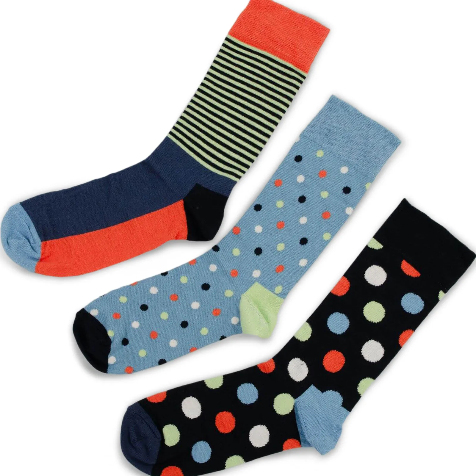 Zillertaler Trachtenwelt Happy Socks 3er, Punkte Blau Best Sale