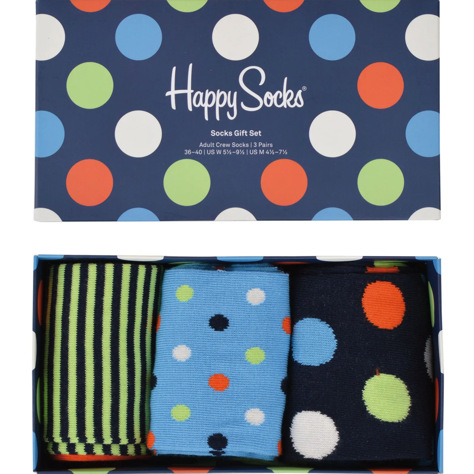 Zillertaler Trachtenwelt Happy Socks 3er, Punkte Blau Best Sale