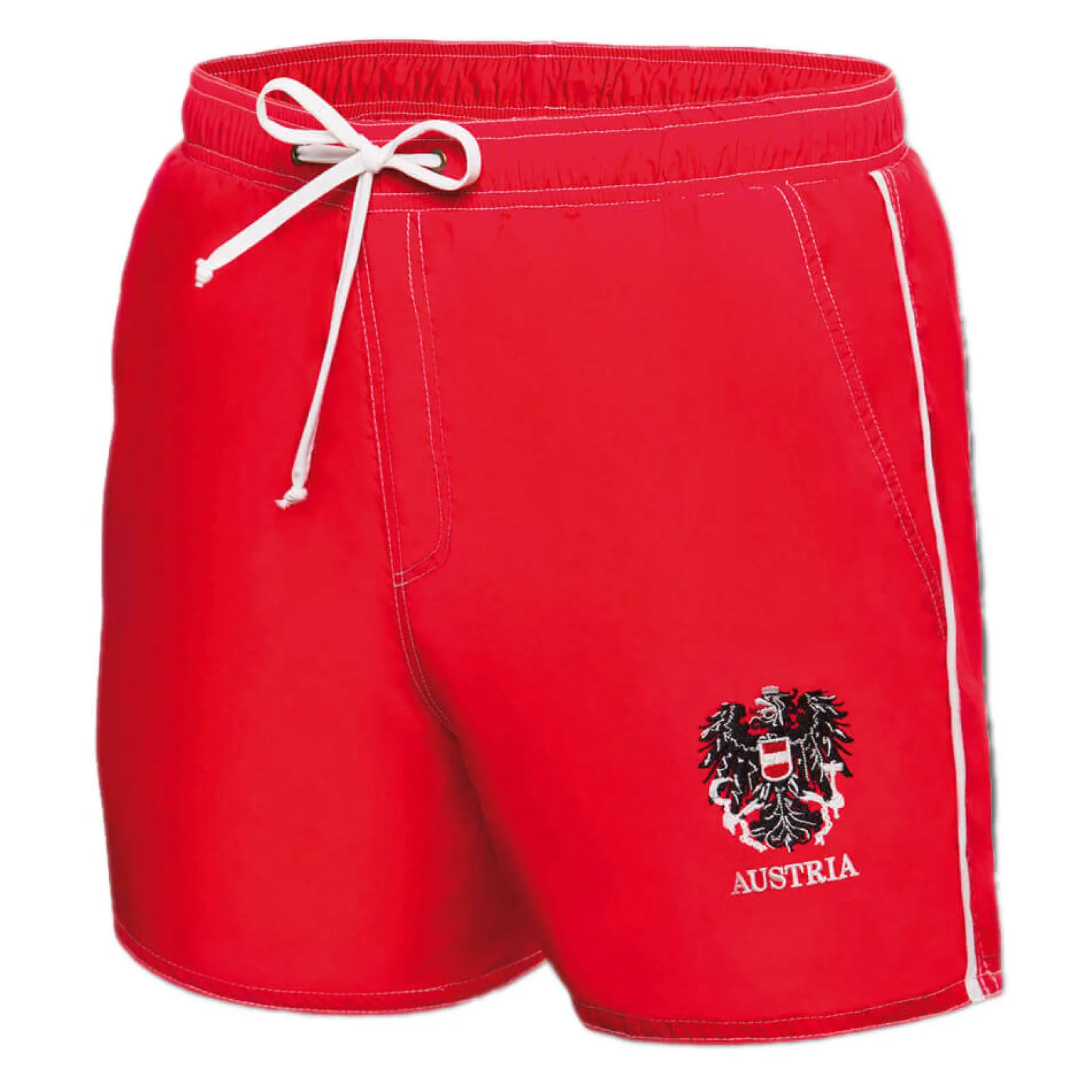 Zillertaler Trachtenwelt Herren Badehose "Austria", Rot Fashion