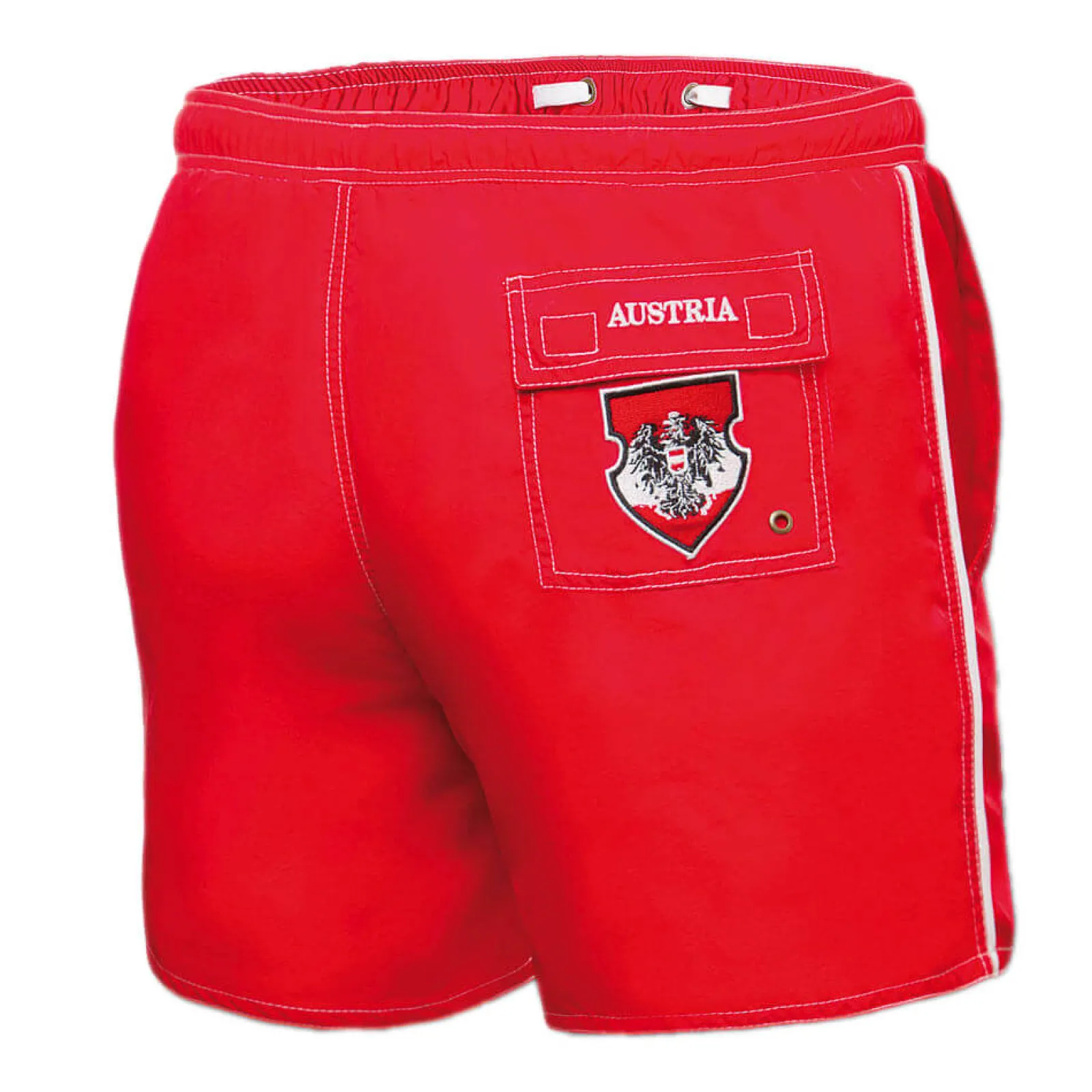 Zillertaler Trachtenwelt Herren Badehose "Austria", Rot Fashion