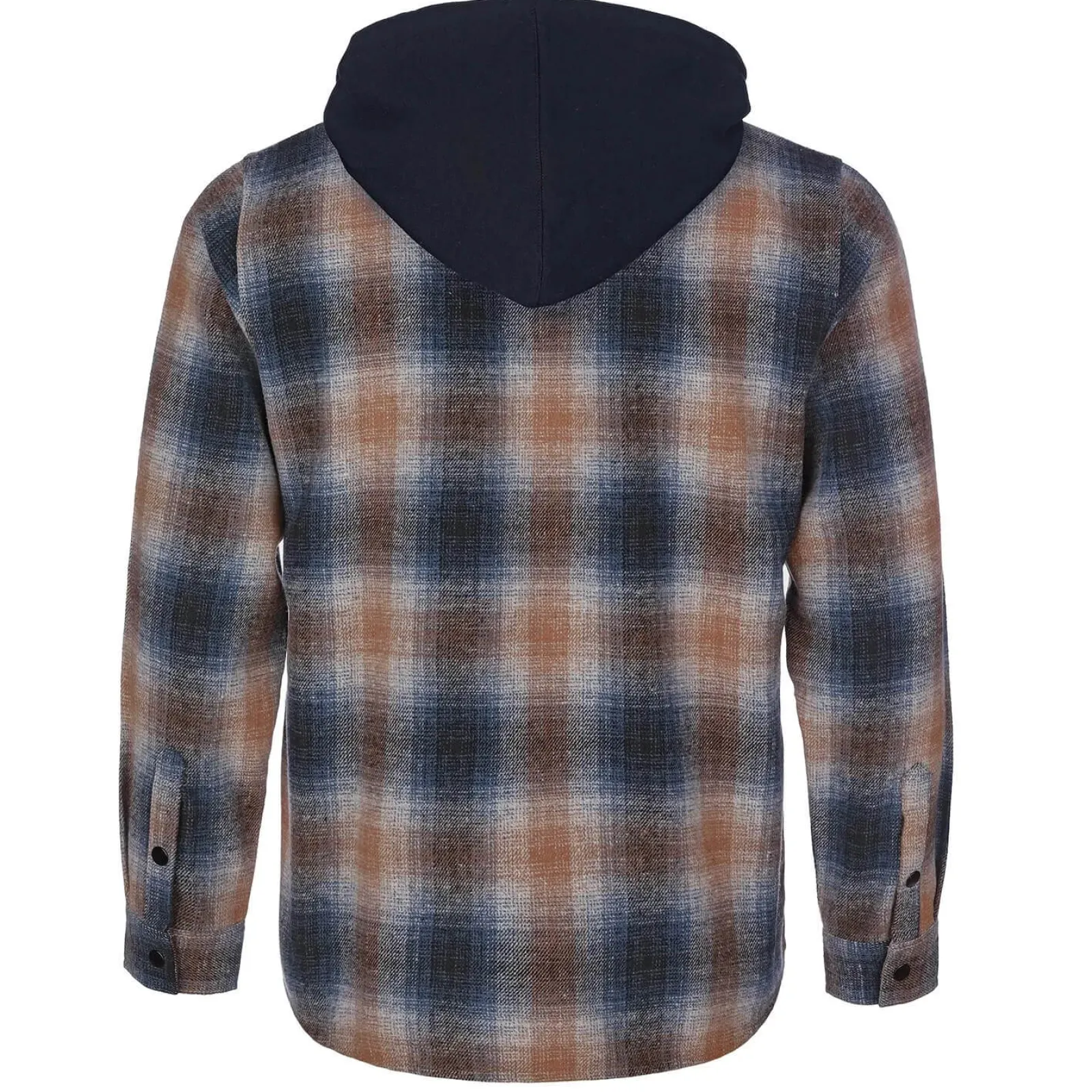 Zillertaler Trachtenwelt Herren Flanellhemd "Karo", mit Kapuze, -Orange Blau Store