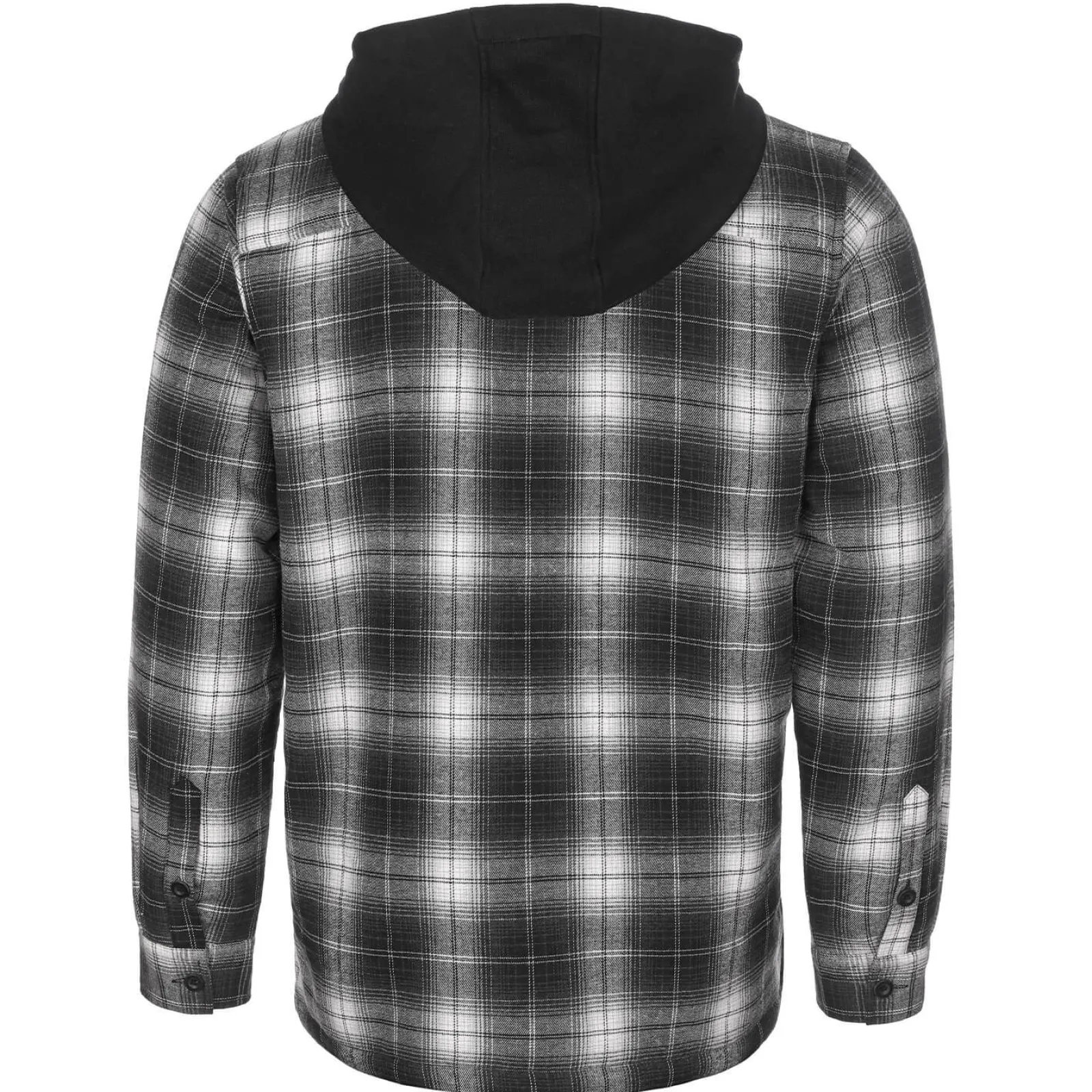 Zillertaler Trachtenwelt Herren Flanelljacke "Karo" mit Kapuze, -Weiß Schwarz Cheap