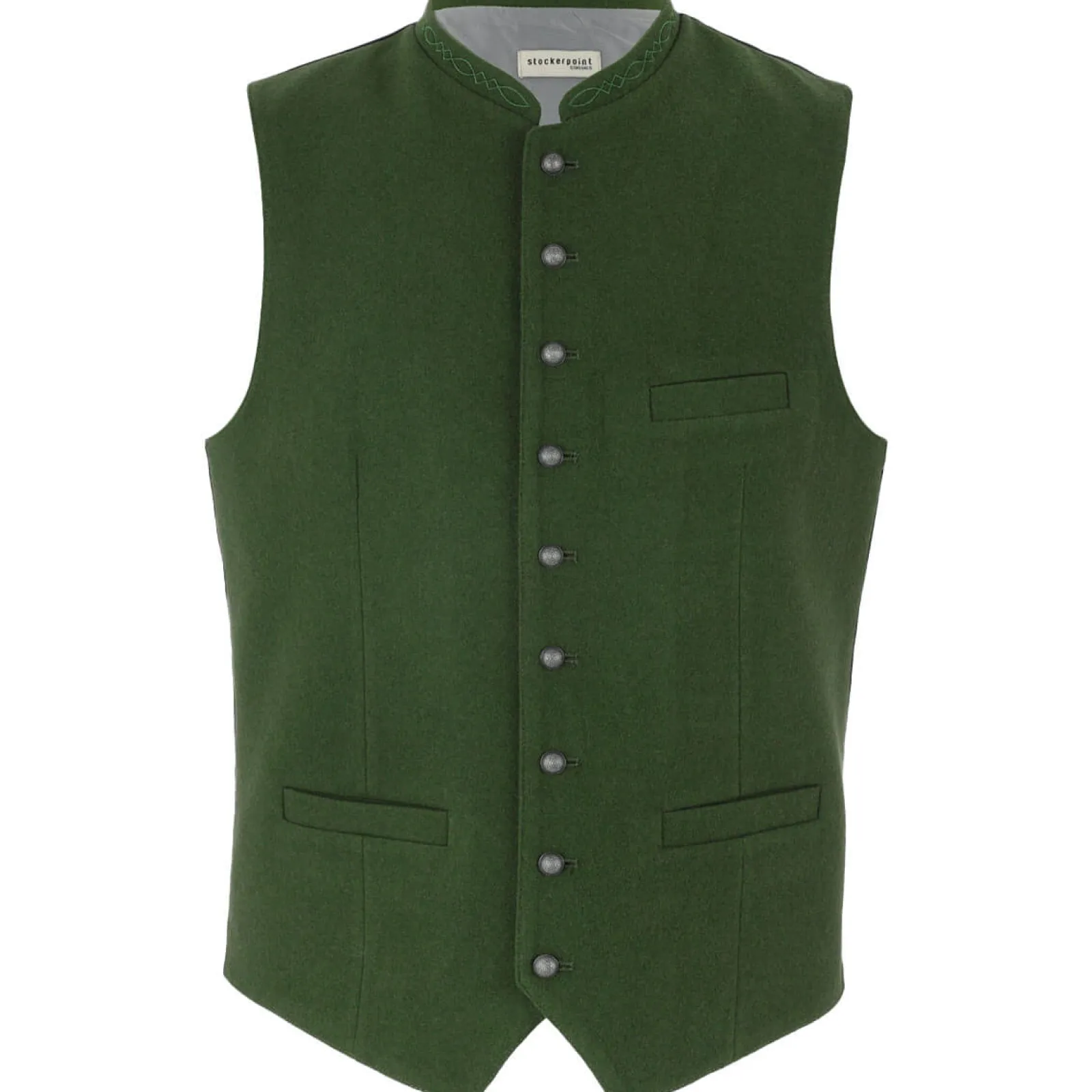 Zillertaler Trachtenwelt Herren Gilet "David", Grün Discount