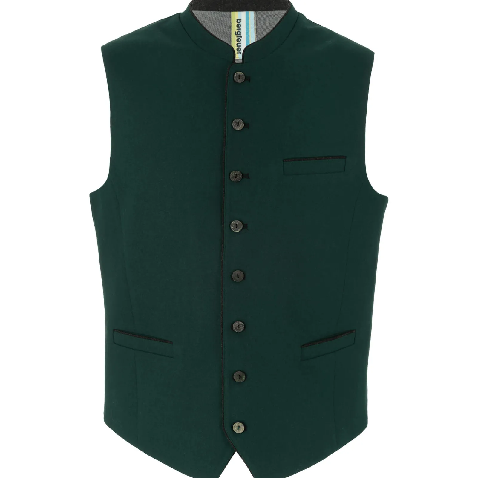 Zillertaler Trachtenwelt Herren Gilet "Eros", Grün Best Sale