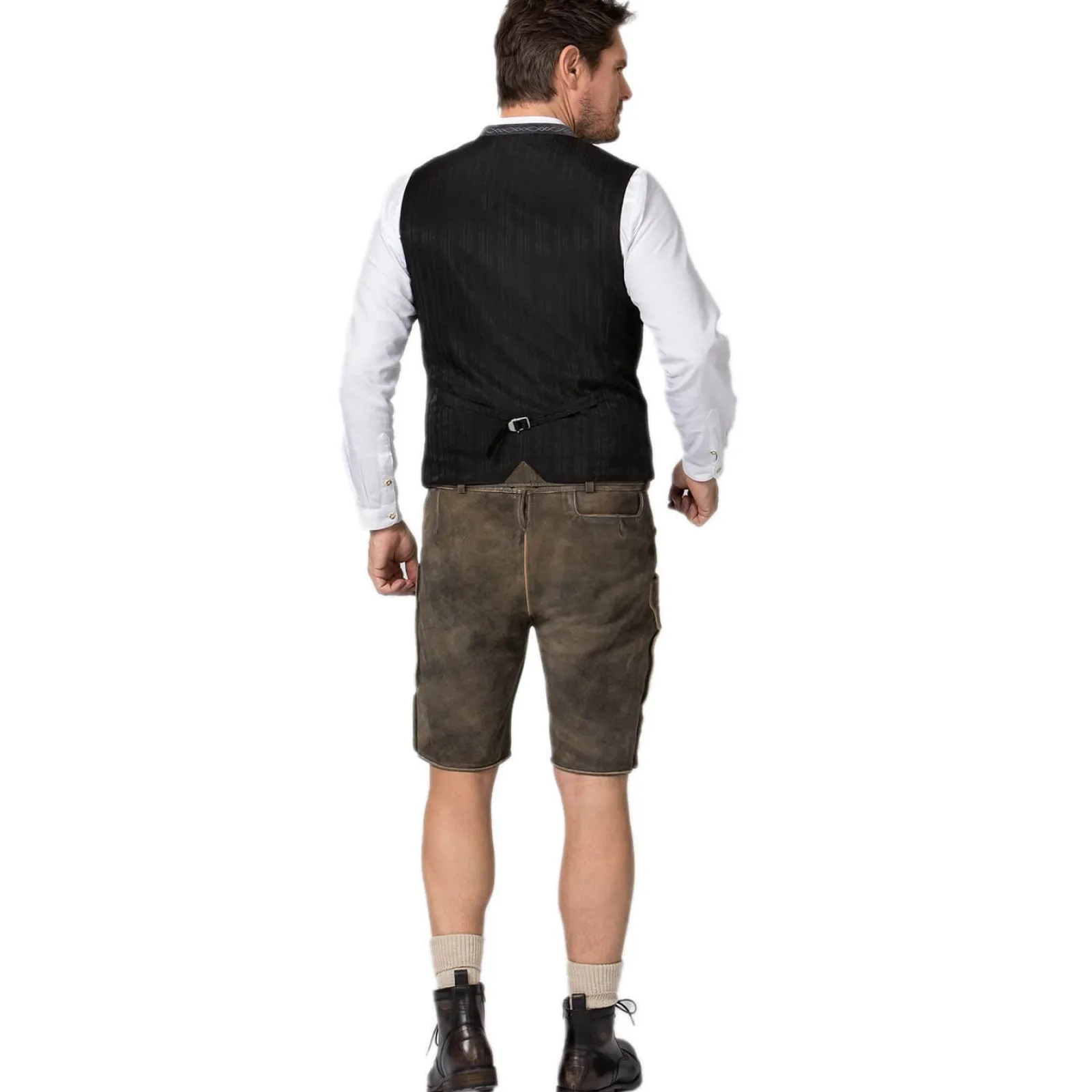 Zillertaler Trachtenwelt Herren Gilet "Fabrizio", -Rot Grau Discount