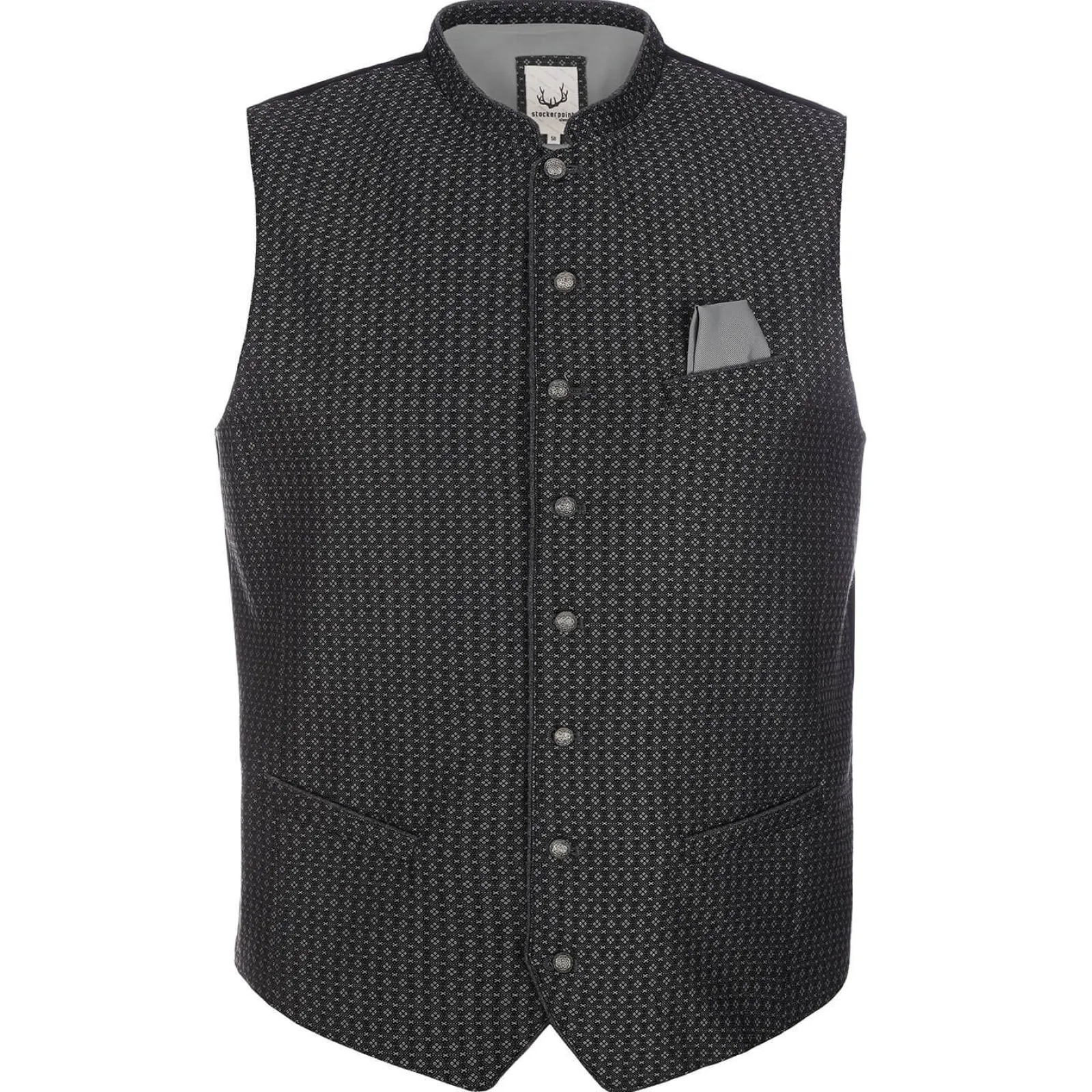 Zillertaler Trachtenwelt Herren Gilet "Franco", Anthrazit Grau Fashion
